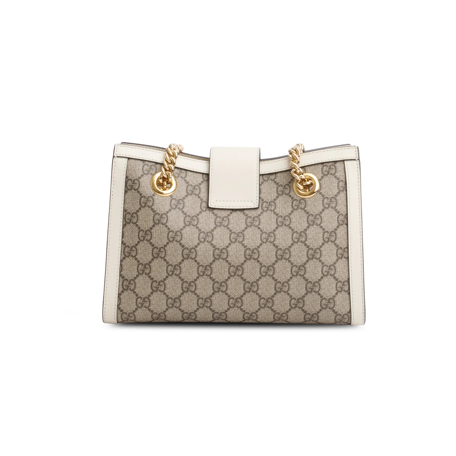 Gucci GG Supreme Monogram Moon Calfskin Small Padlock Tote - Image 5