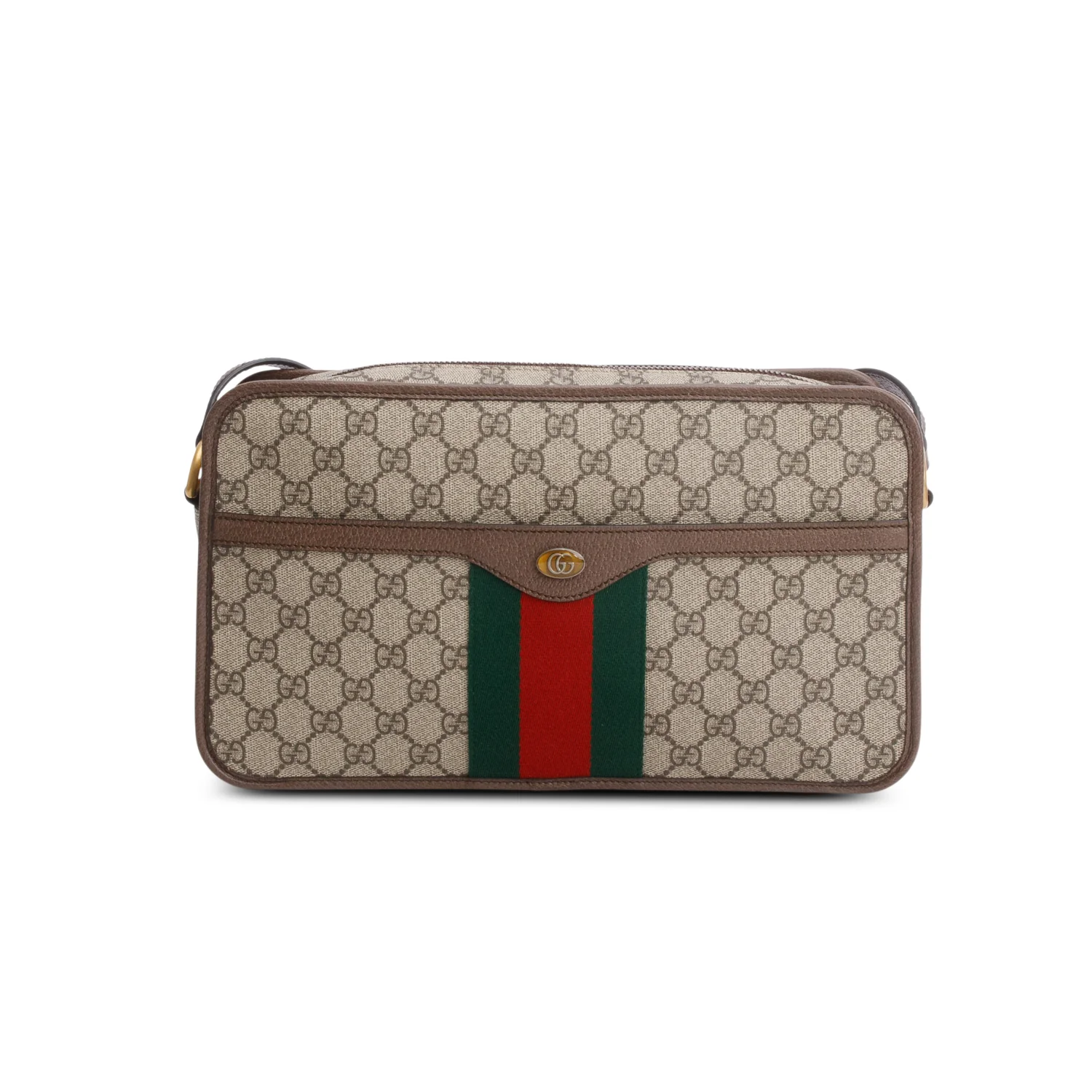 Gucci GG Supreme Monogram Web Ophidia Shoulder Bag w/ Strap - Image 3