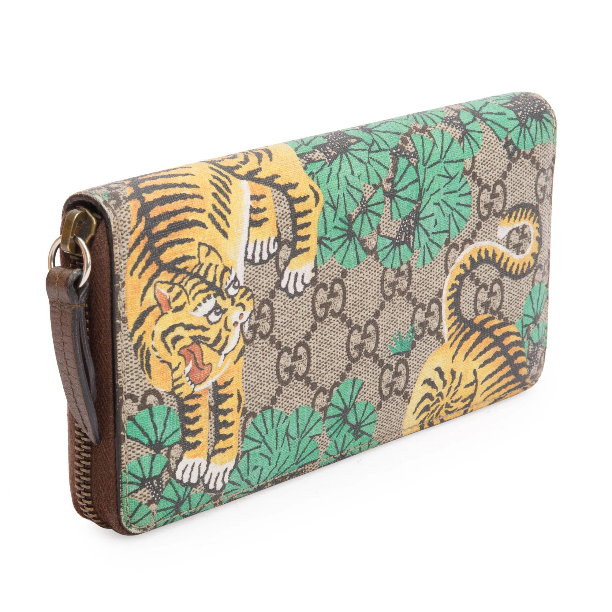 Gucci GG Supreme Tiger Cub Zip Around Wallet w/ Box - Image 3