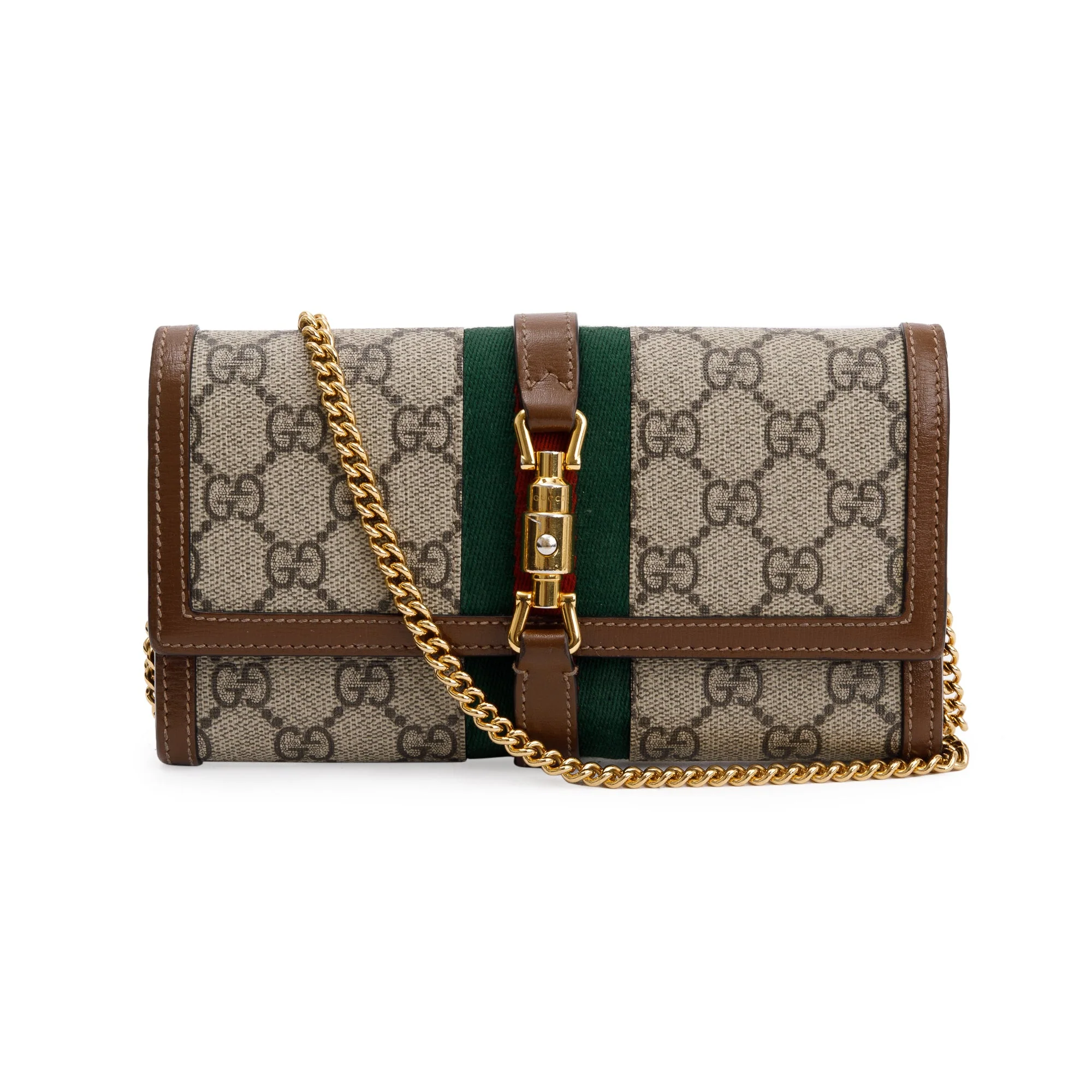 Gucci GG Supreme Web Jackie 1961 Wallet on Chain