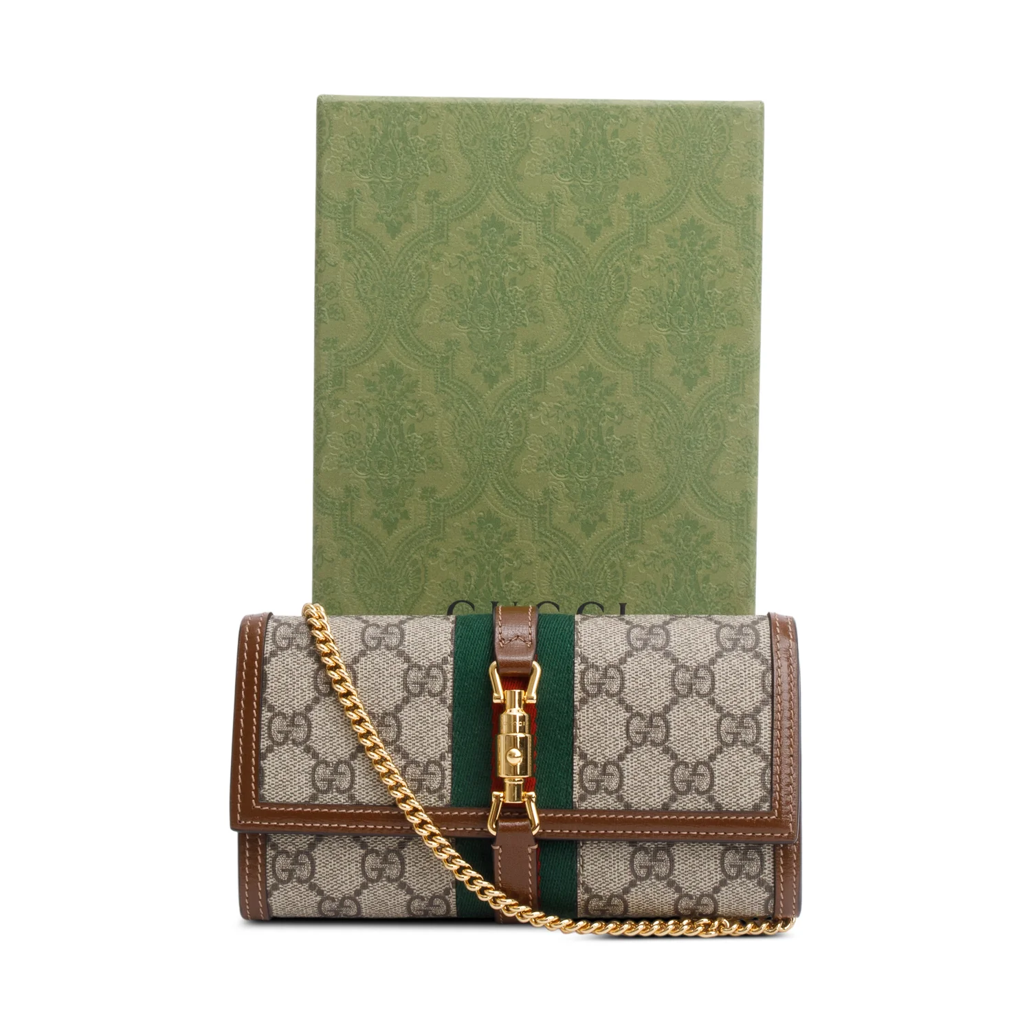 Gucci GG Supreme Web Jackie 1961 Wallet on Chain w/ Box - Image 3