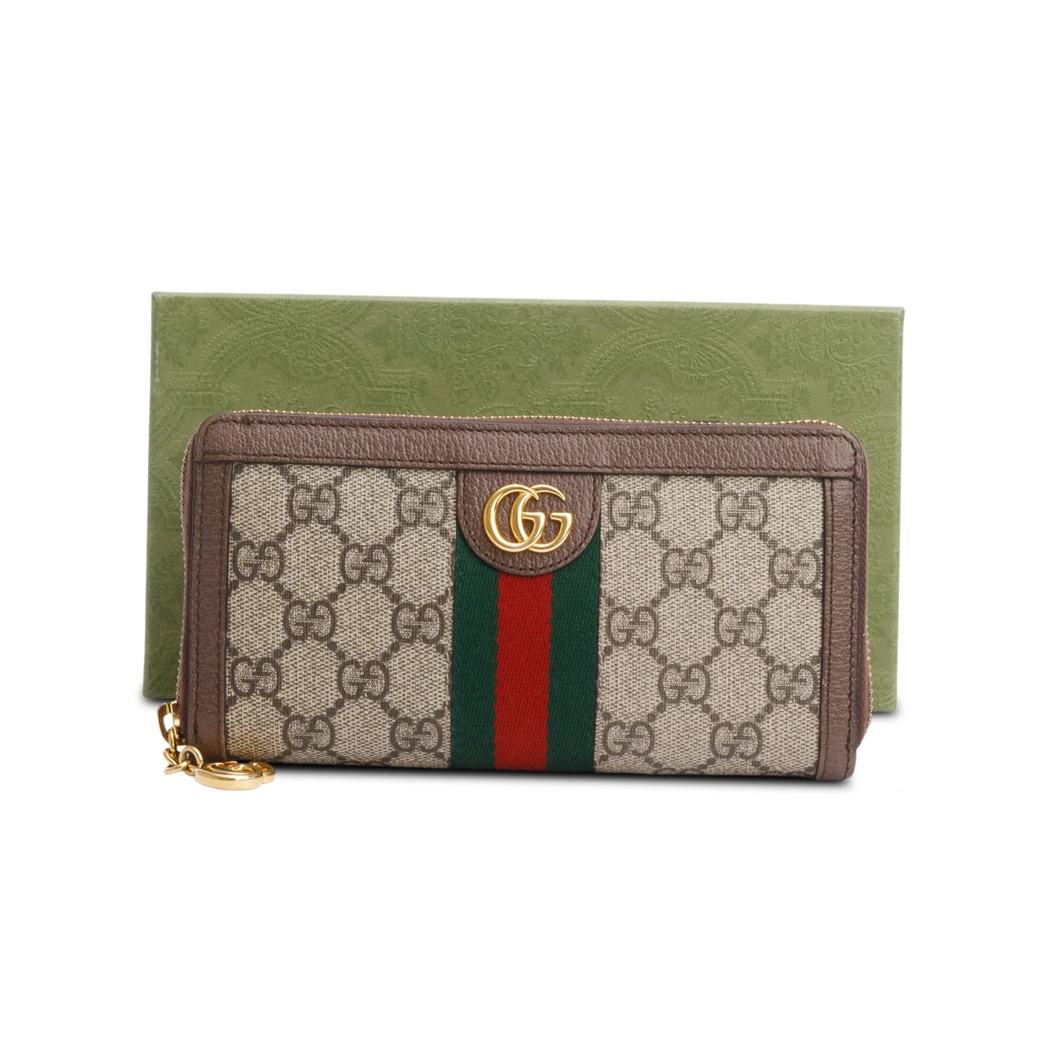 Gucci GG Supreme Web Ophidia Zip Around Wallet w/ Box - Image 2