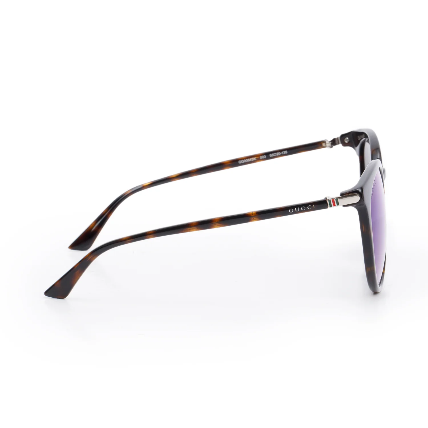 Gucci GG0064SK Brown Havana Acetate Round Sunglasses w/ Case - Image 3