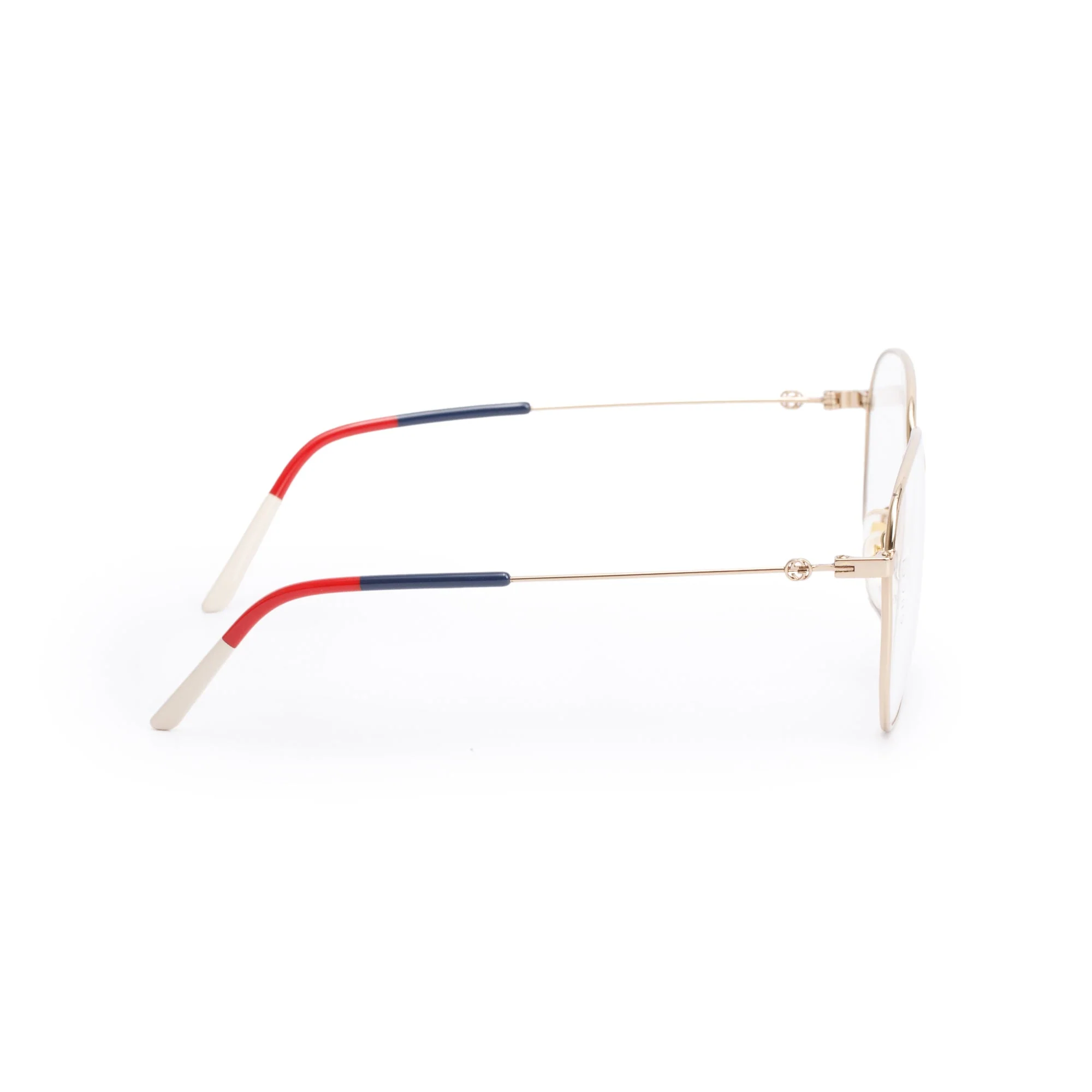 Gucci GG03960 Gold-Tone Metal Square Eyeglasses w/ Case - Image 3