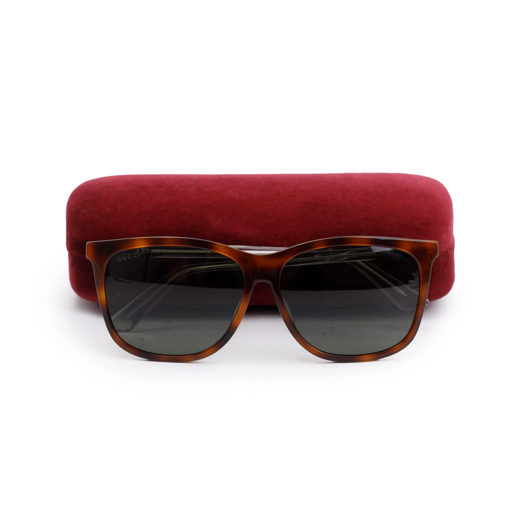 Gucci GG0495SA Brown Acetate Square Frame Sunglasses w/ Case - Image 2