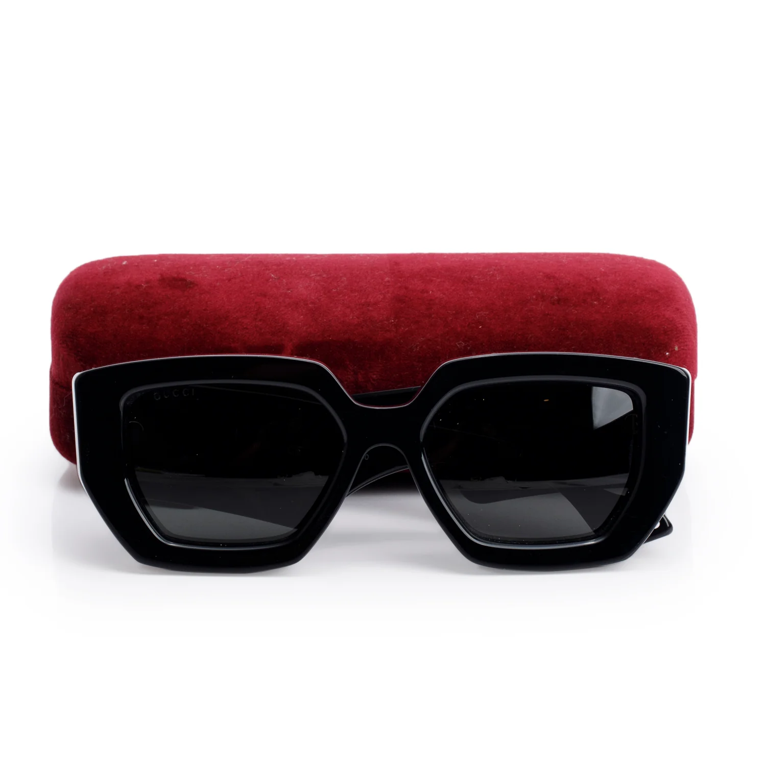 Gucci GG0630S Black Acetate Square Sunglasses w/ Case - Image 2