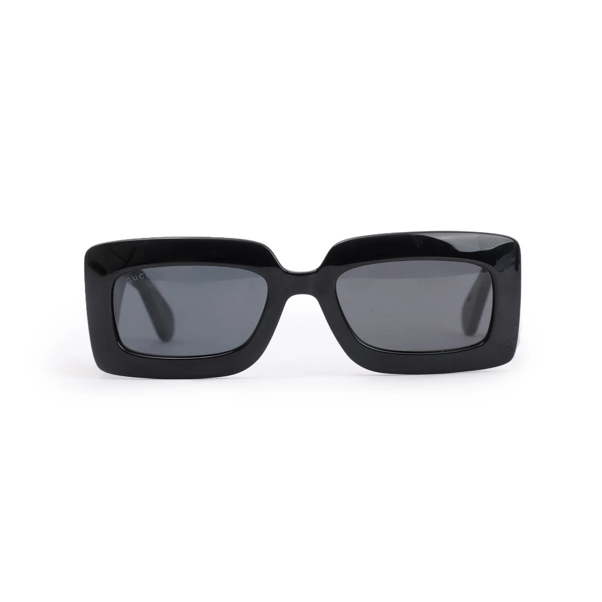 Gucci GG0811S Black Acetate GG Marmont Rectangular Sunglasses w/ Case