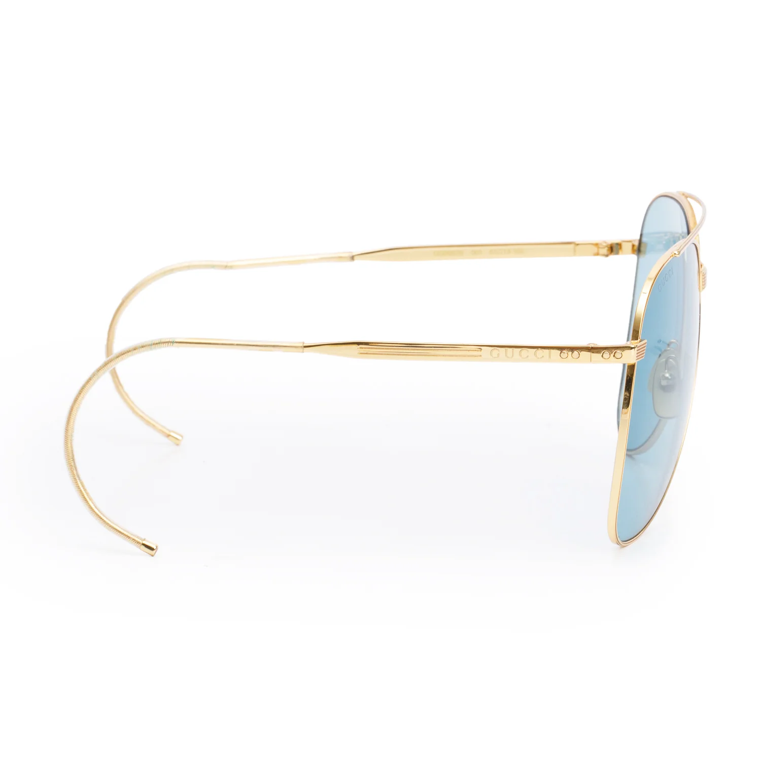 Gucci GG0953S Gold-Tone Metal Frame Aviator Sunglasses w/ Case - Image 3