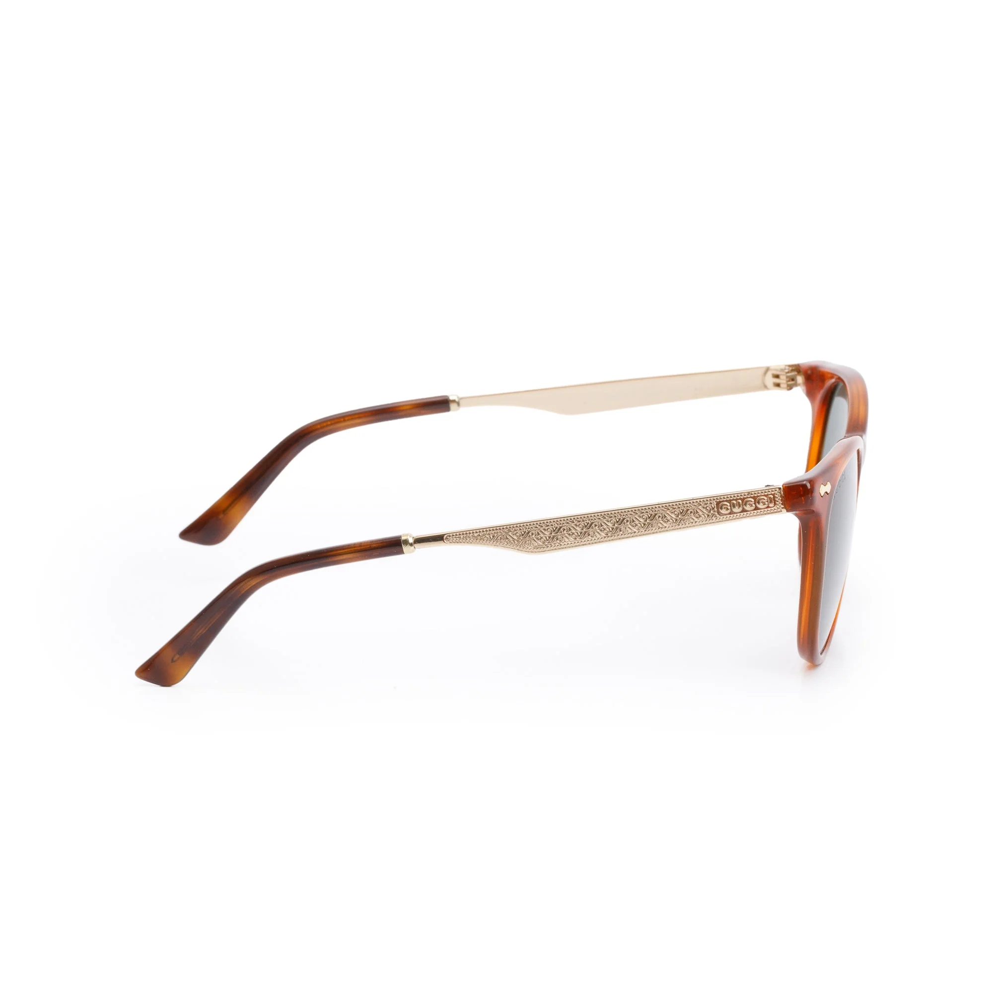 Gucci GG1127/S Brown Acetate Round Frame Sunglasses w/ Case - Image 3