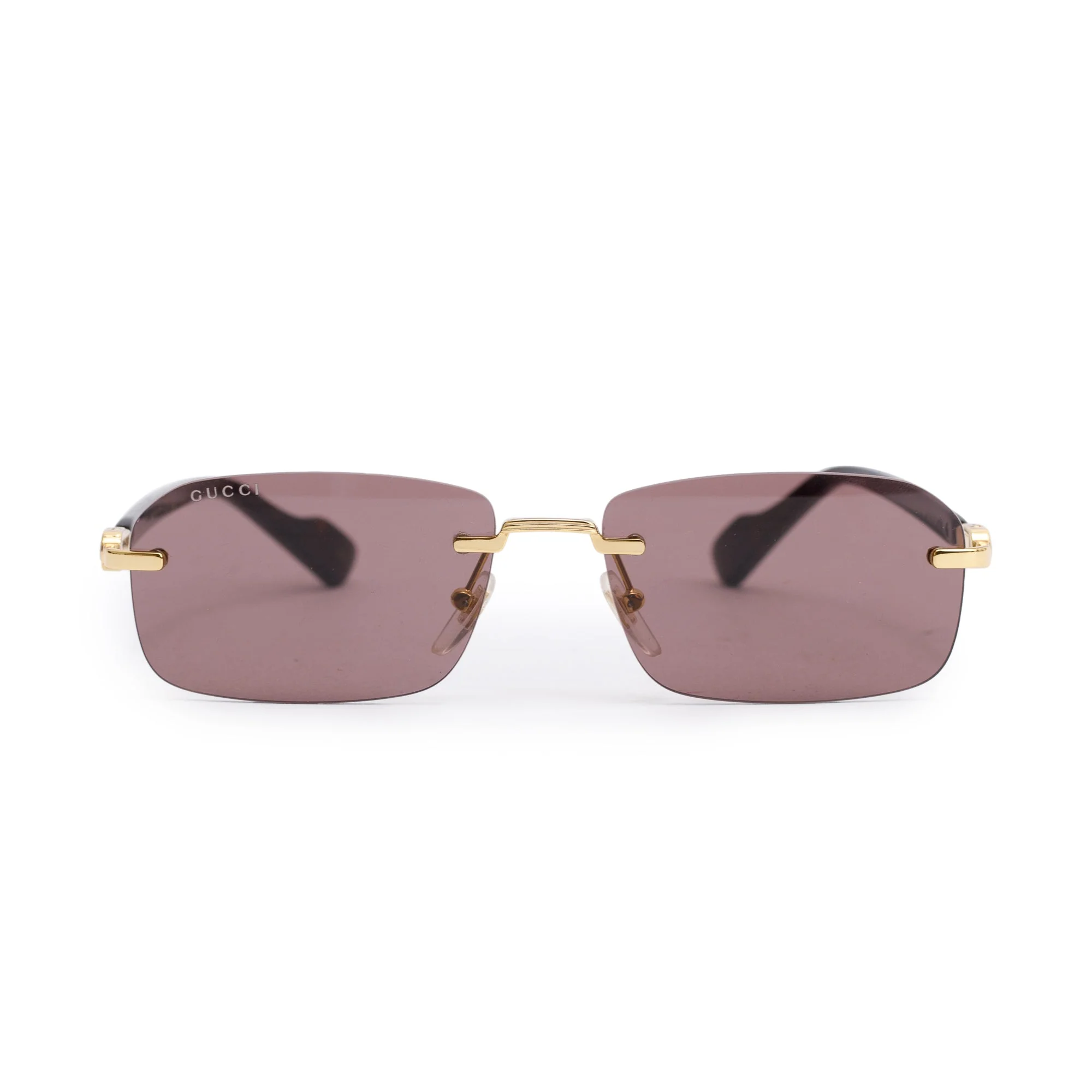 Gucci GG1221S Rectangular Rimless Sunglasses w/ Case