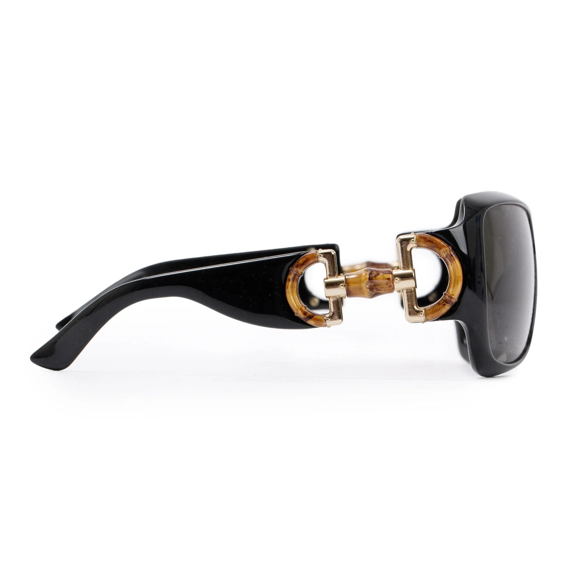 Gucci GG2969/S Black Acetate Bamboo Horsebit Sunglasses w/ Case - Image 3