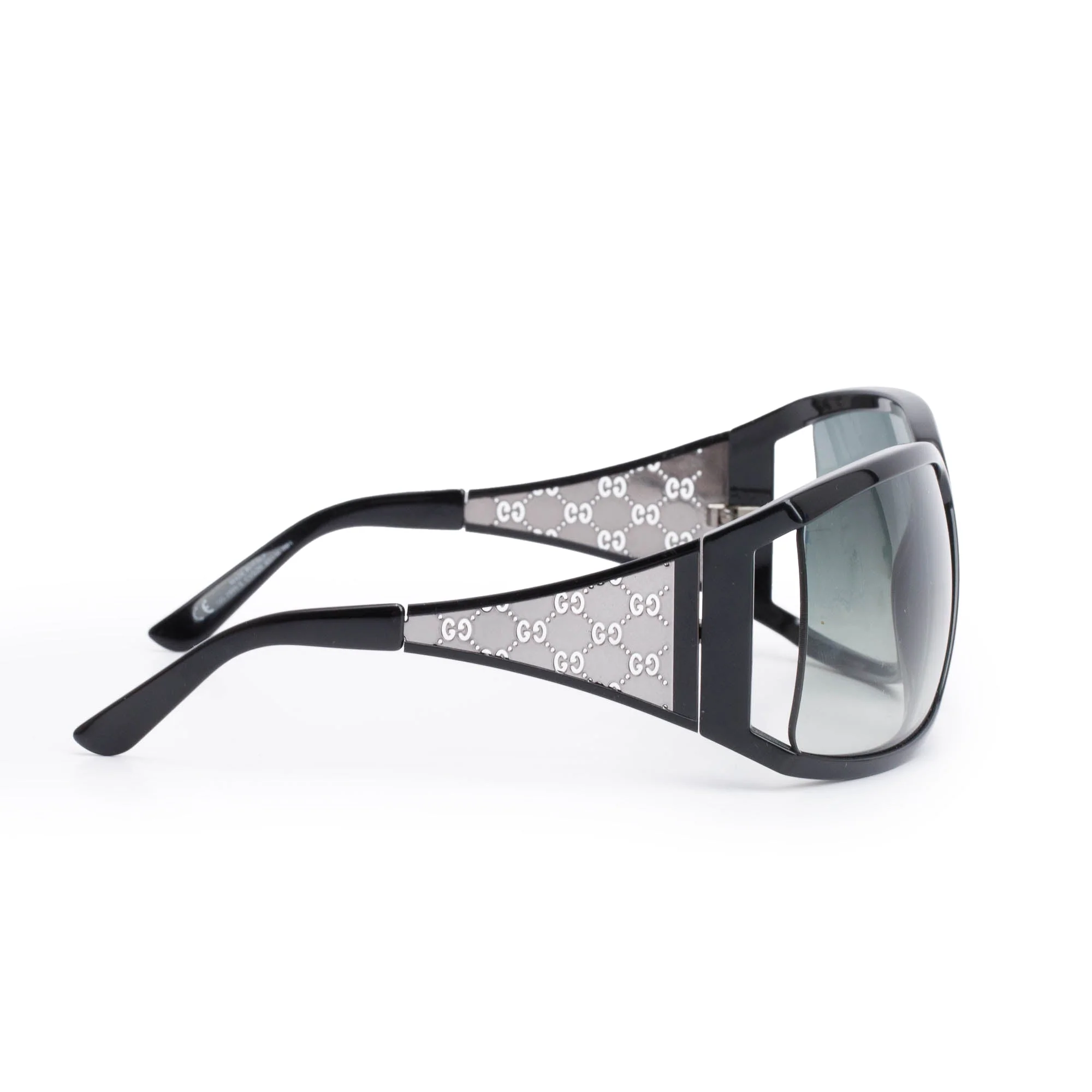Gucci GG2999/S Black Acetate Cut-Out GG Shield Sunglasses w/ Case - Image 3
