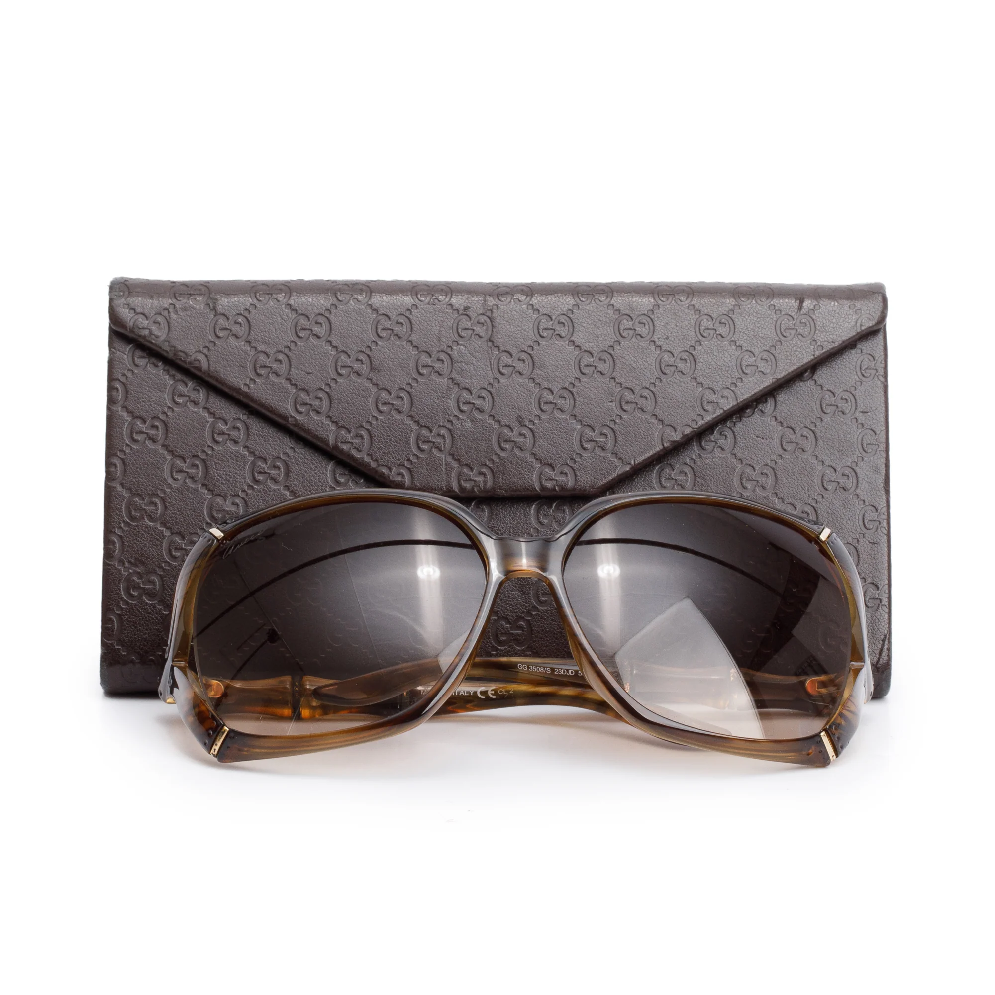 Gucci GG3508/S Brown Havana Acetate Bamboo Effect Sunglasses w/ Case - Image 2