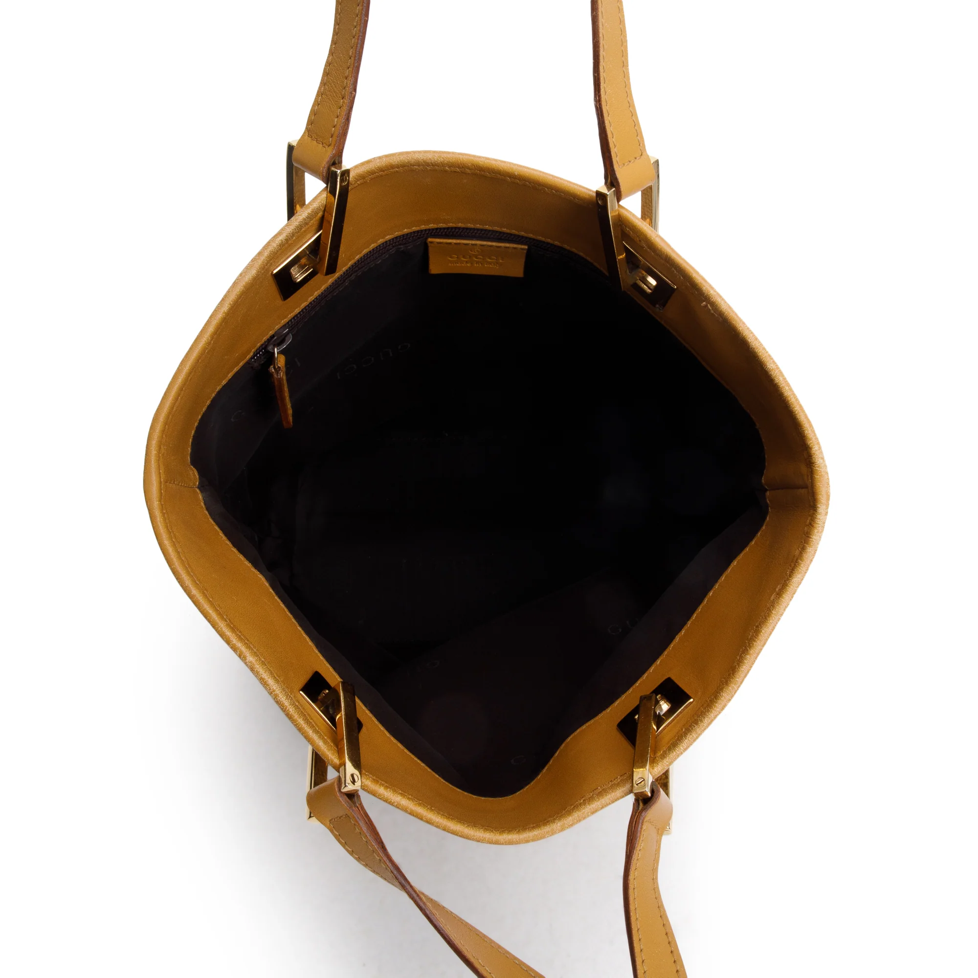 Gucci Gold GG Canvas Small Bucket Tote - Image 6