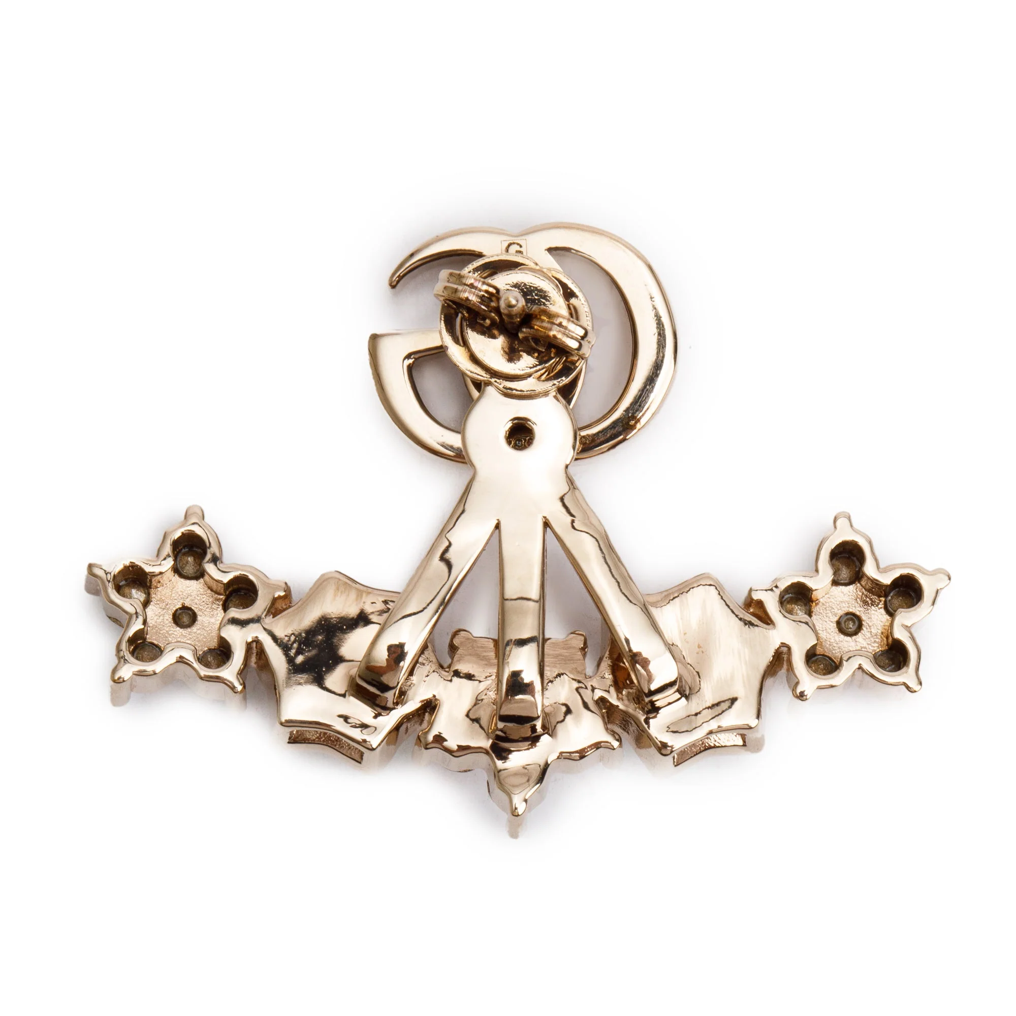 Gucci Gold Plated Crystal Double G Single Earring - Image 3