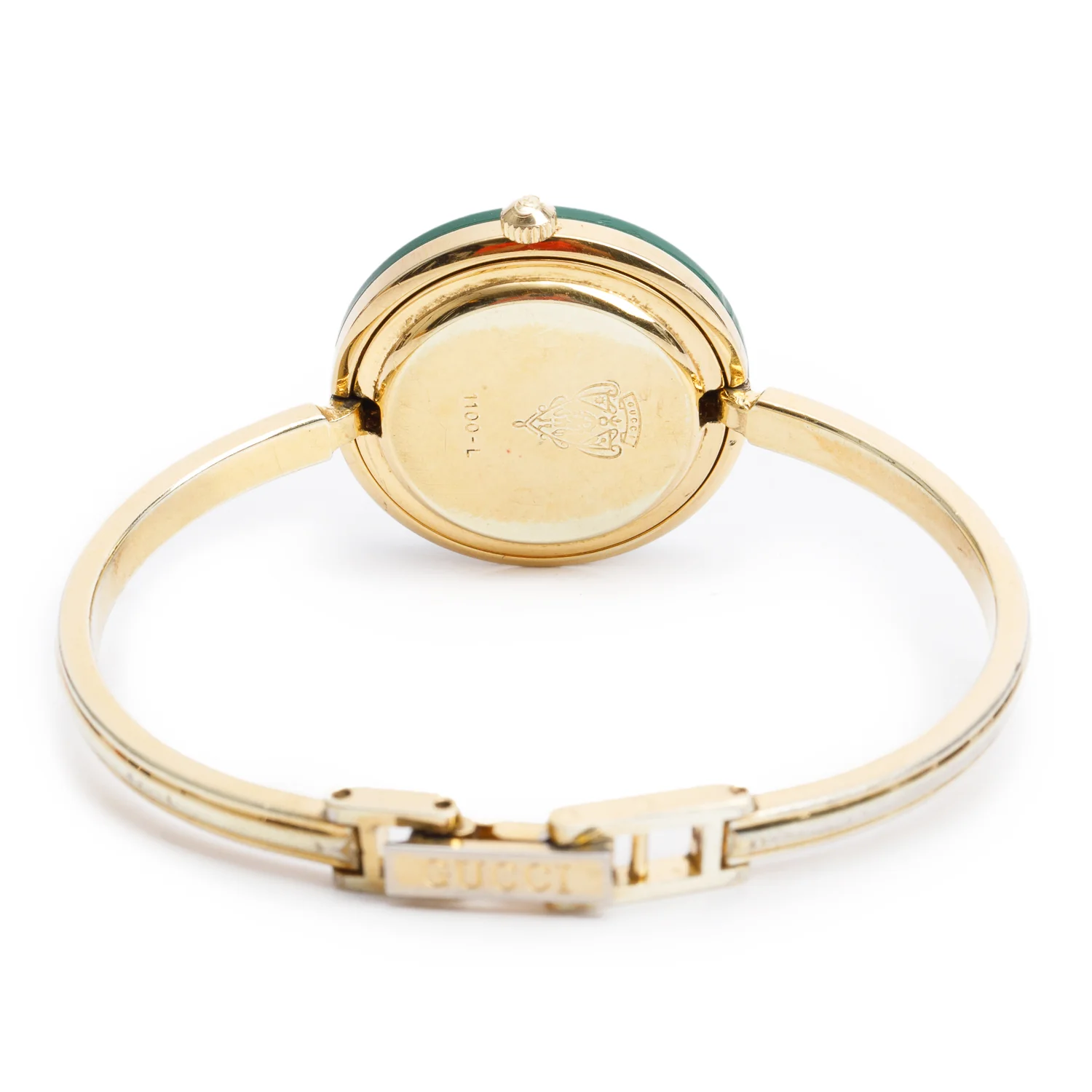 Gucci Gold Plated Stainless Steel 1100 Series 26MM Watch w/ Box & 12 Multicolour Interchangeable Bezels - Image 4