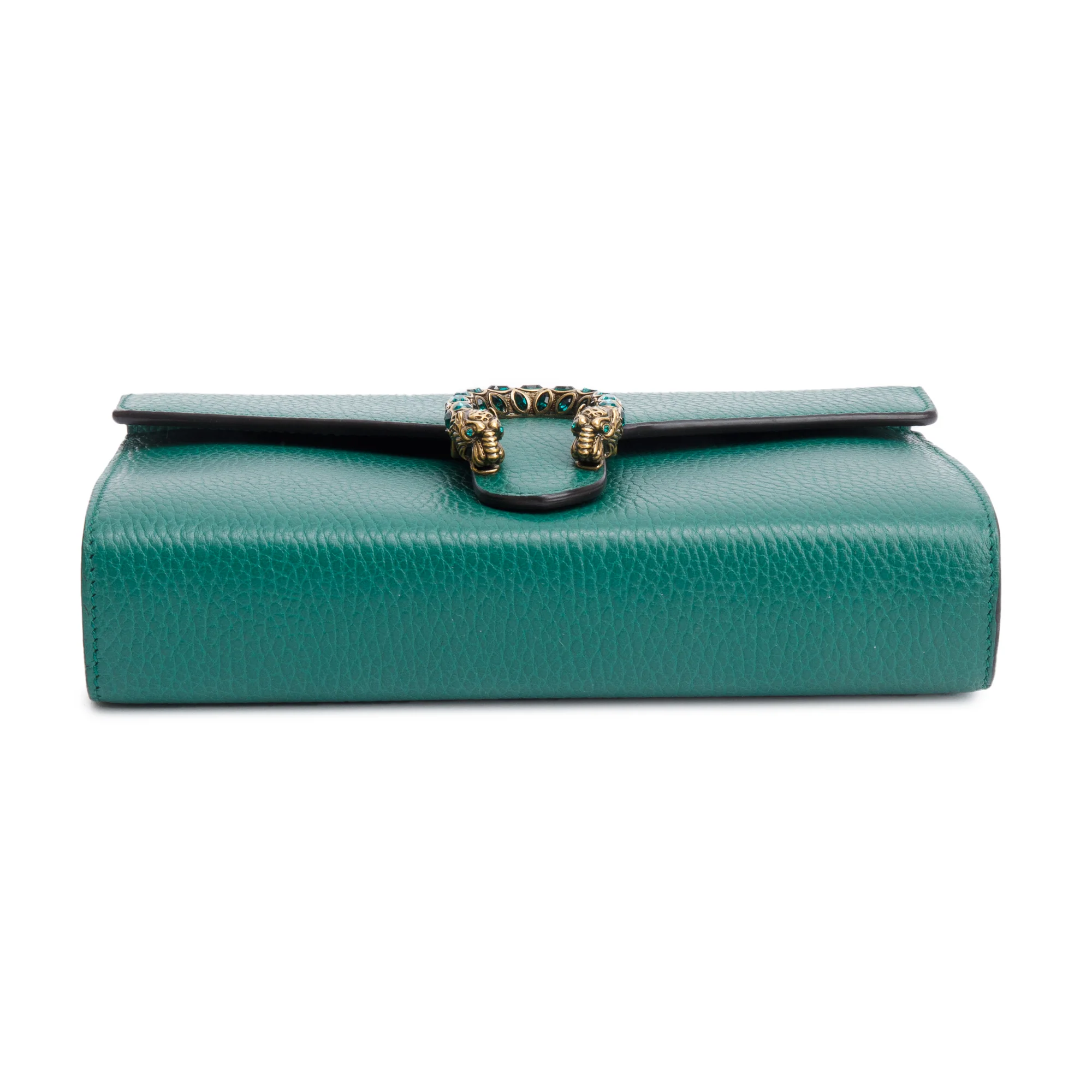 Gucci Green Leather Dionysus Mini Chain Wallet - Image 7