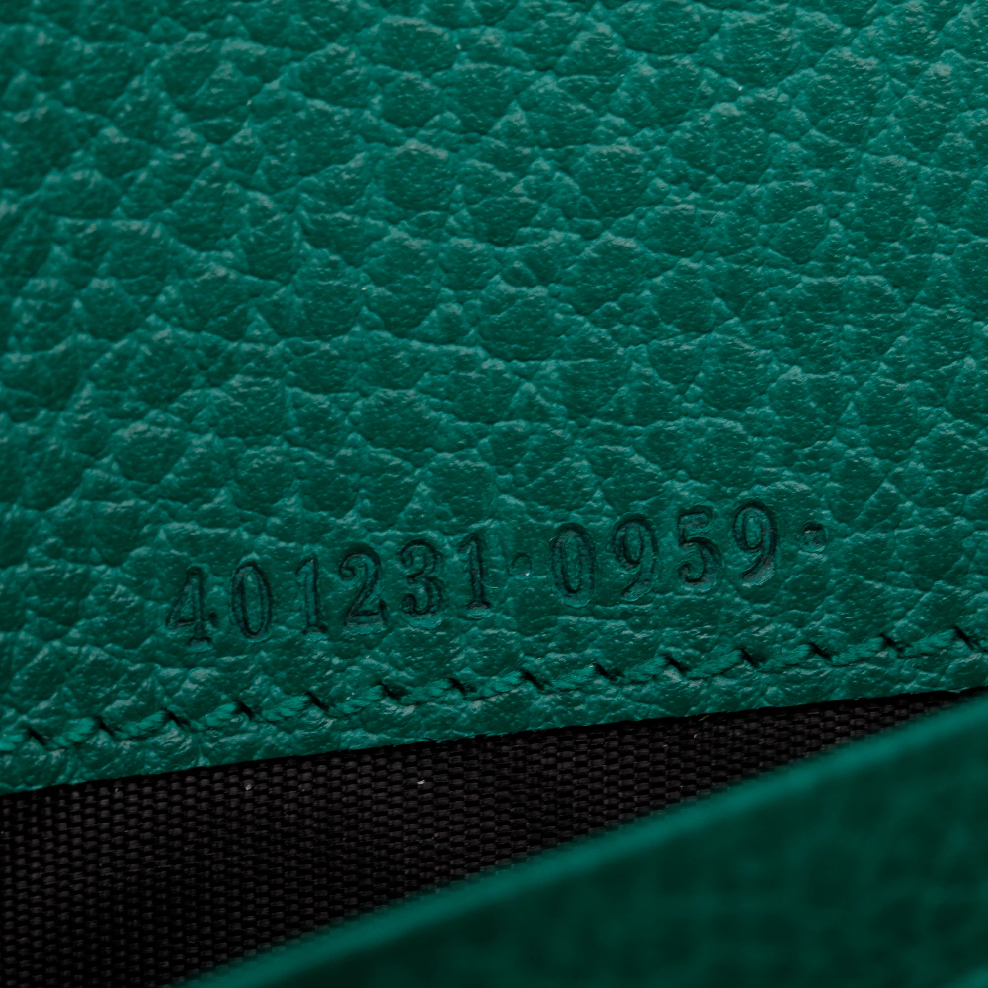 Gucci Green Leather Dionysus Mini Chain Wallet - Image 9