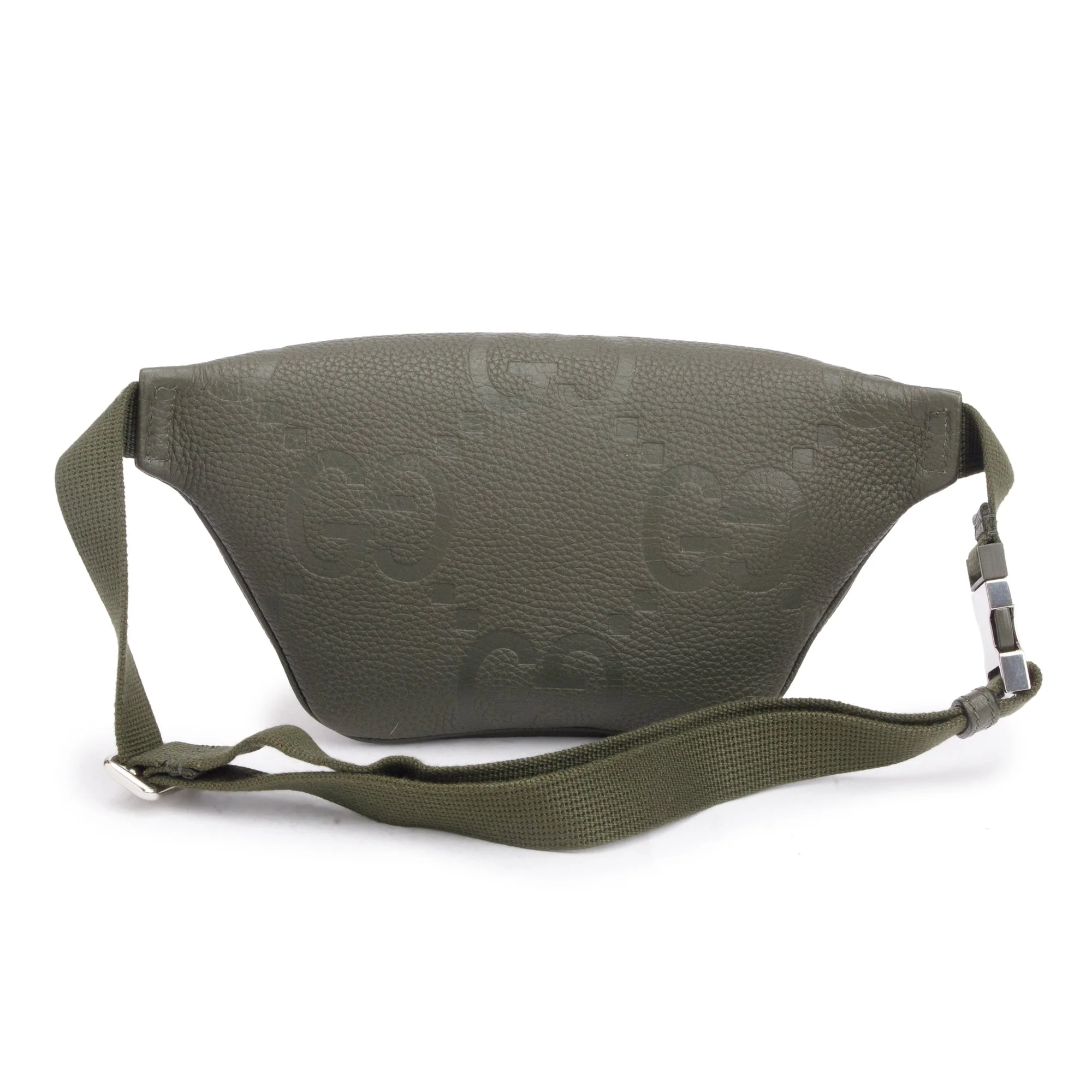 Gucci Green Leather Jumbo GG Small Belt Bag - Image 3