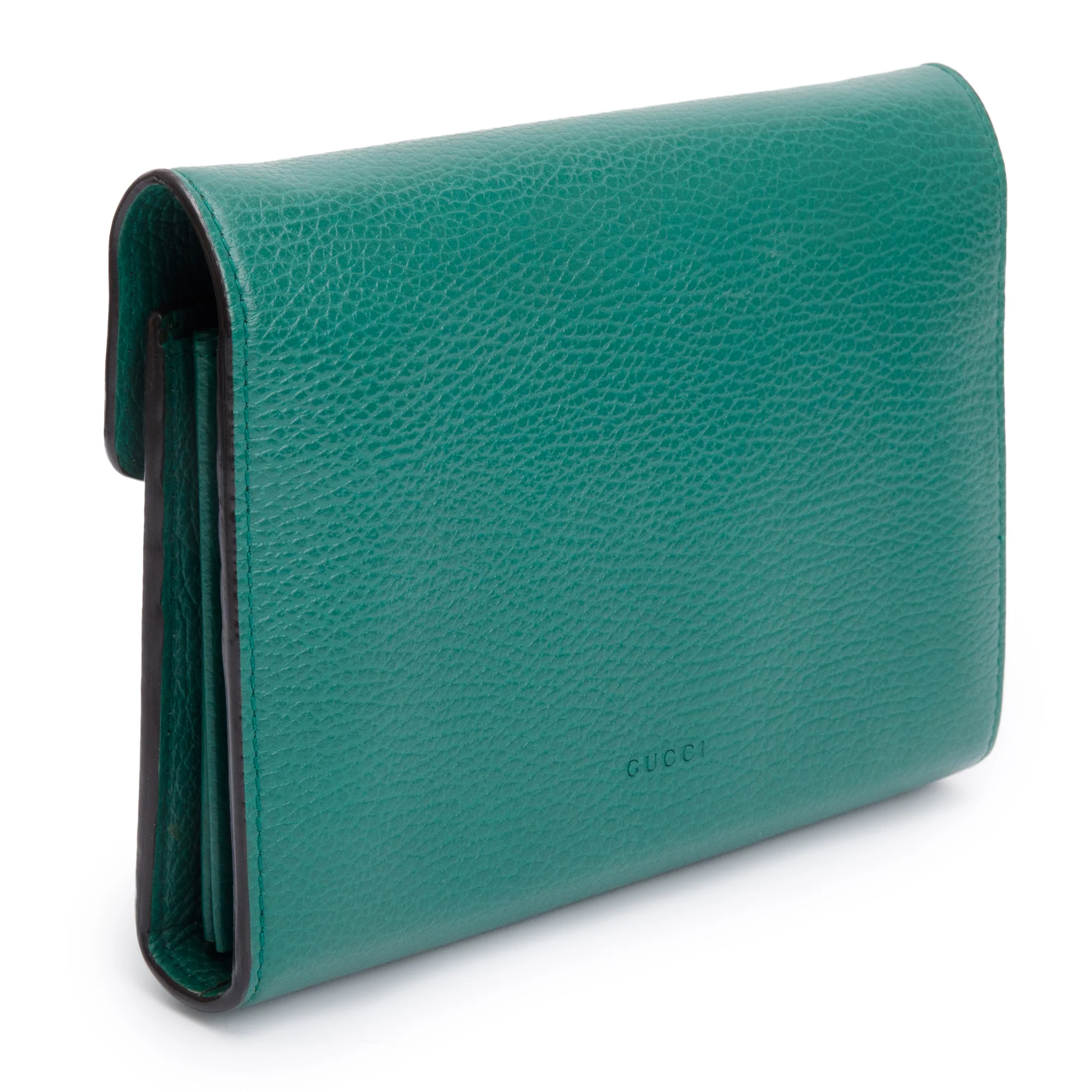 Gucci Green Leather Mini Dionysus Wallet on Chain - Image 6