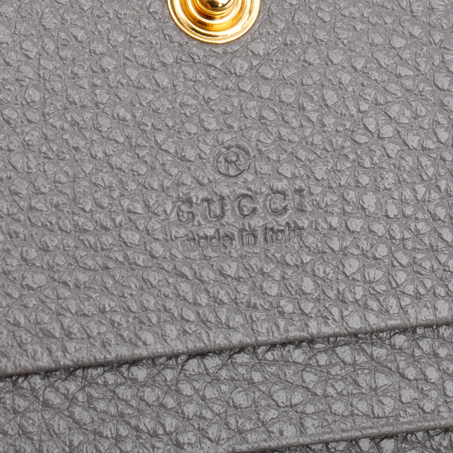 Gucci Grey Calfskin Leather Zumi Chain Card Case Wallet w/ Box - Image 7