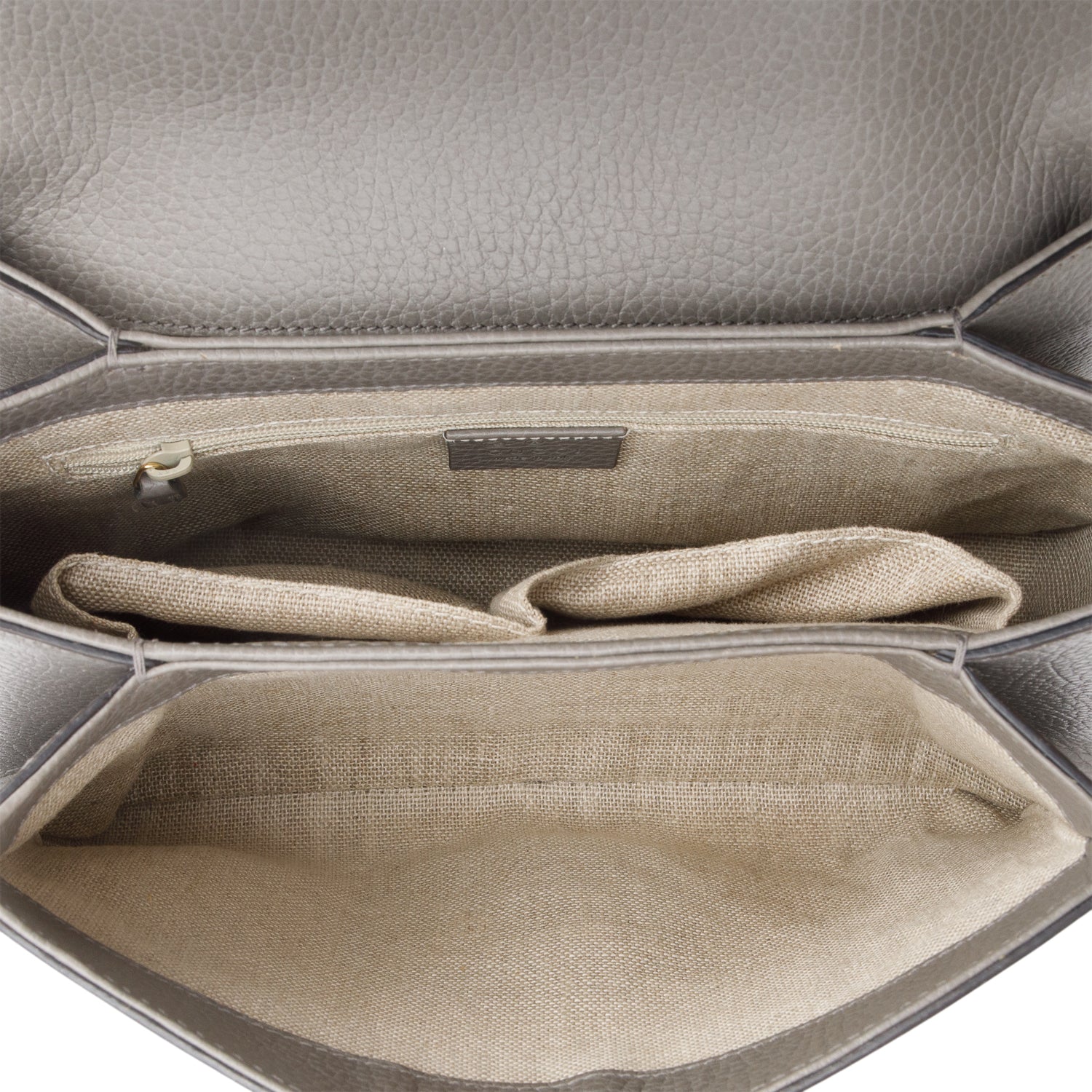 Gucci Grey Dollar Leather Interlocking G Top Handle Shoulder Bag w/ Strap - Image 8