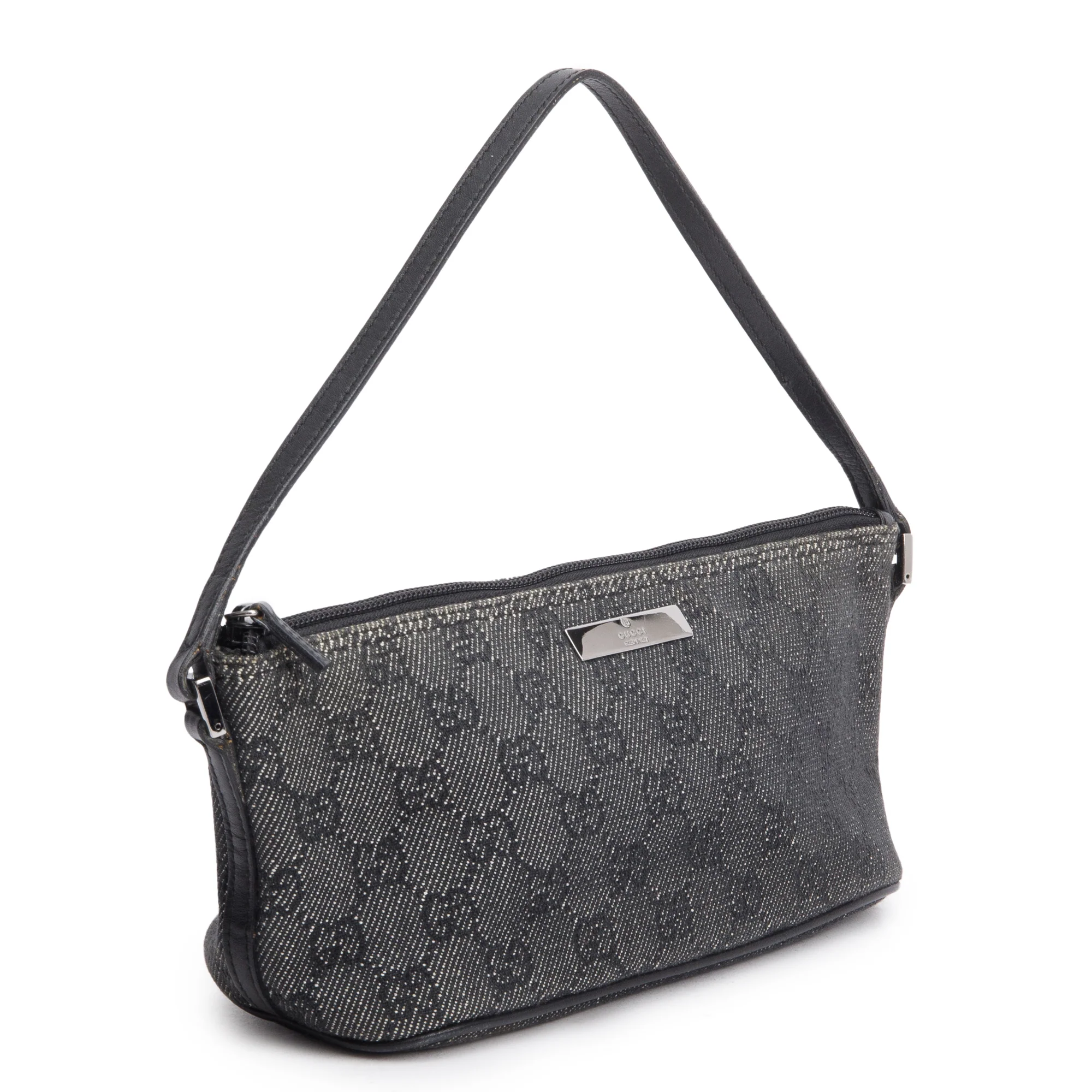 Gucci Grey GG Canvas Boat Pochette - Image 3