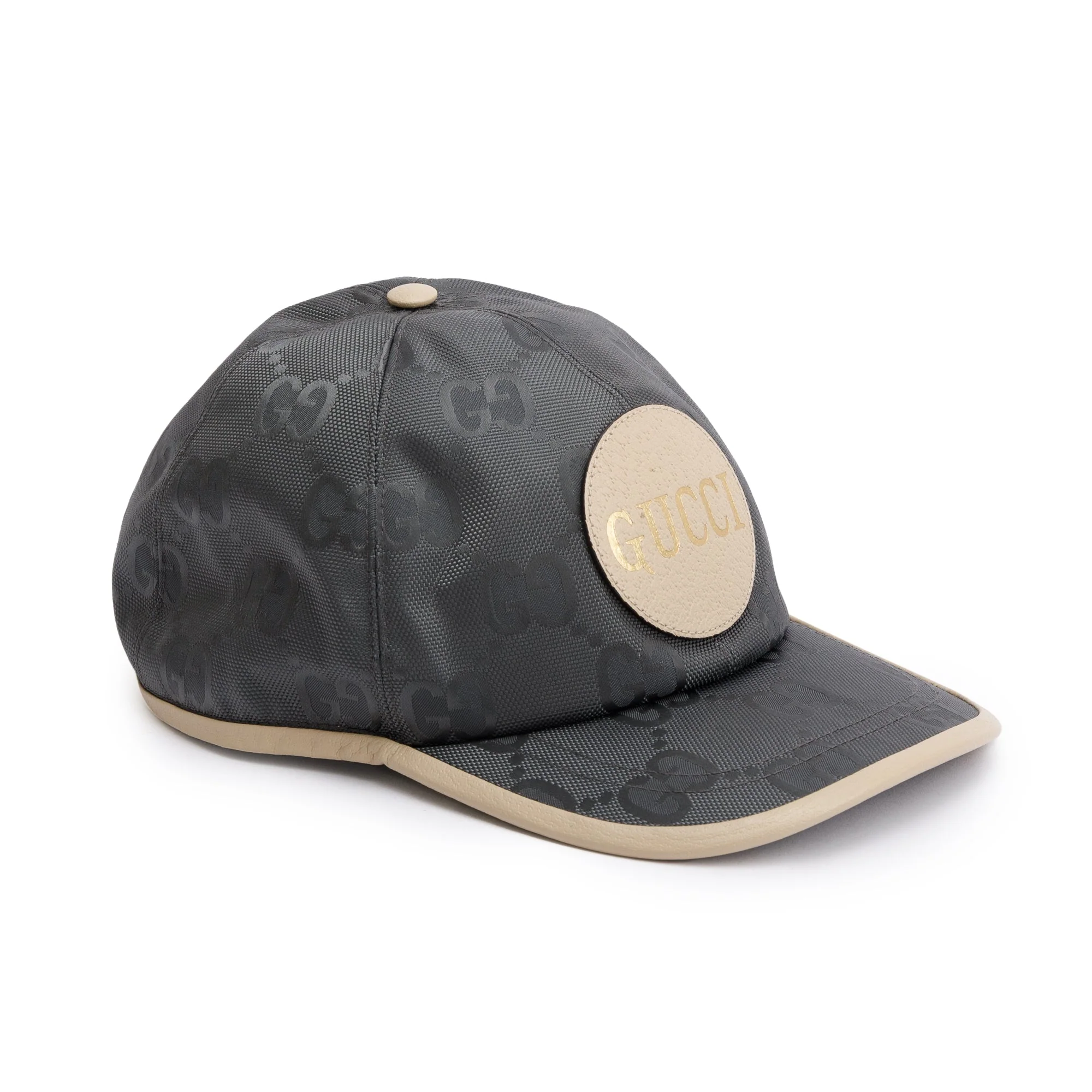 Gucci Grey GG Crystal Off The Grid Baseball Hat, Size L 59 - Image 2