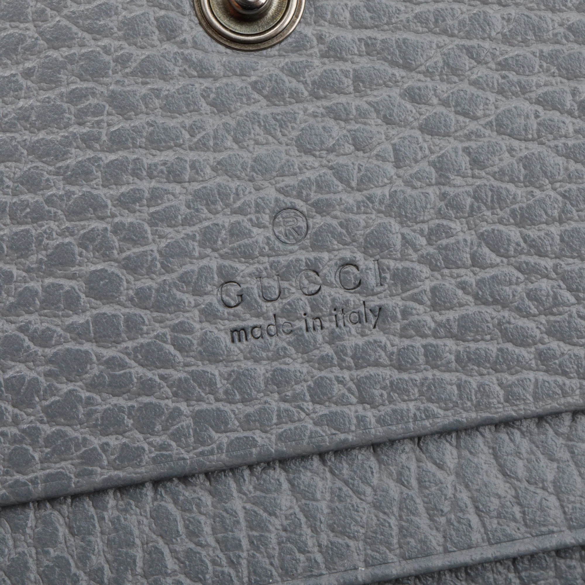Gucci Grey Leather Card Case Wallet w/ Box - Image 6