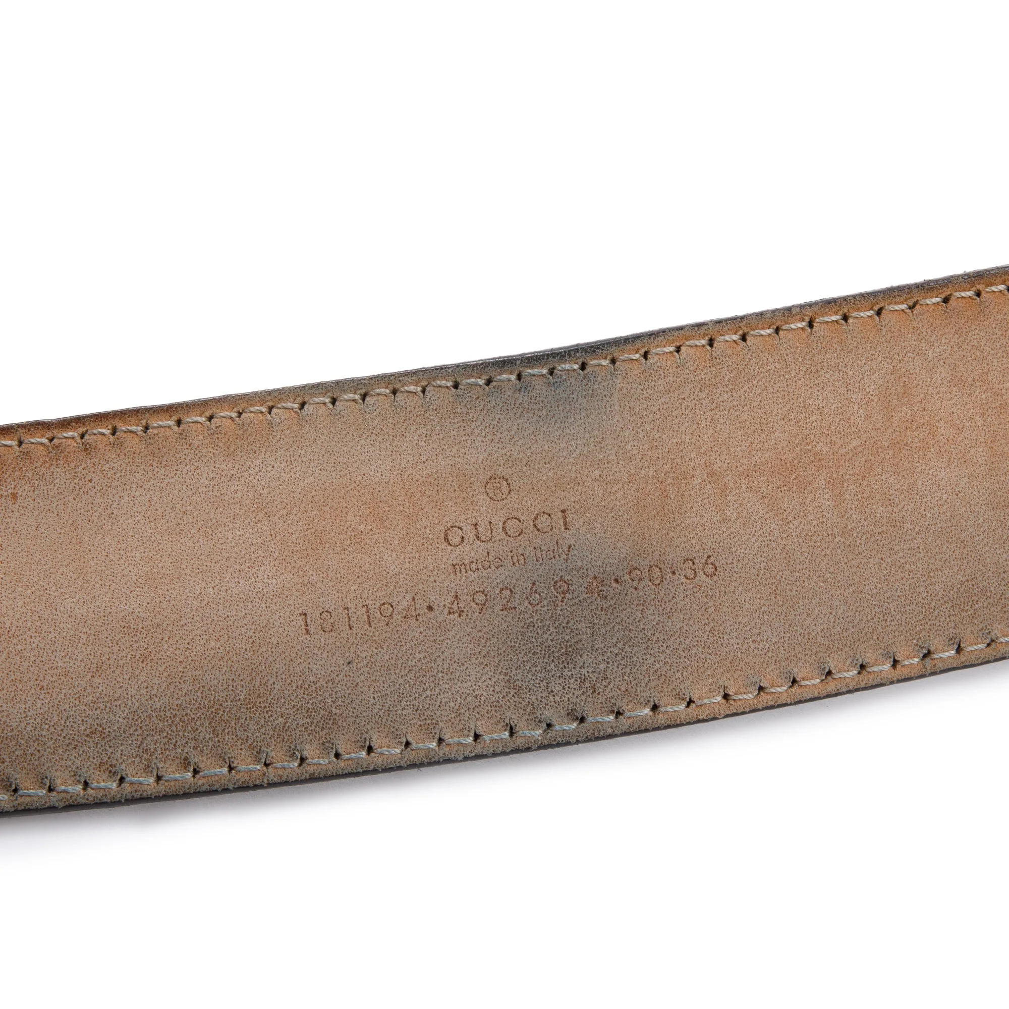 Gucci Hysteria Crest Buckle Black Leather Belt 90 36 - Image 2