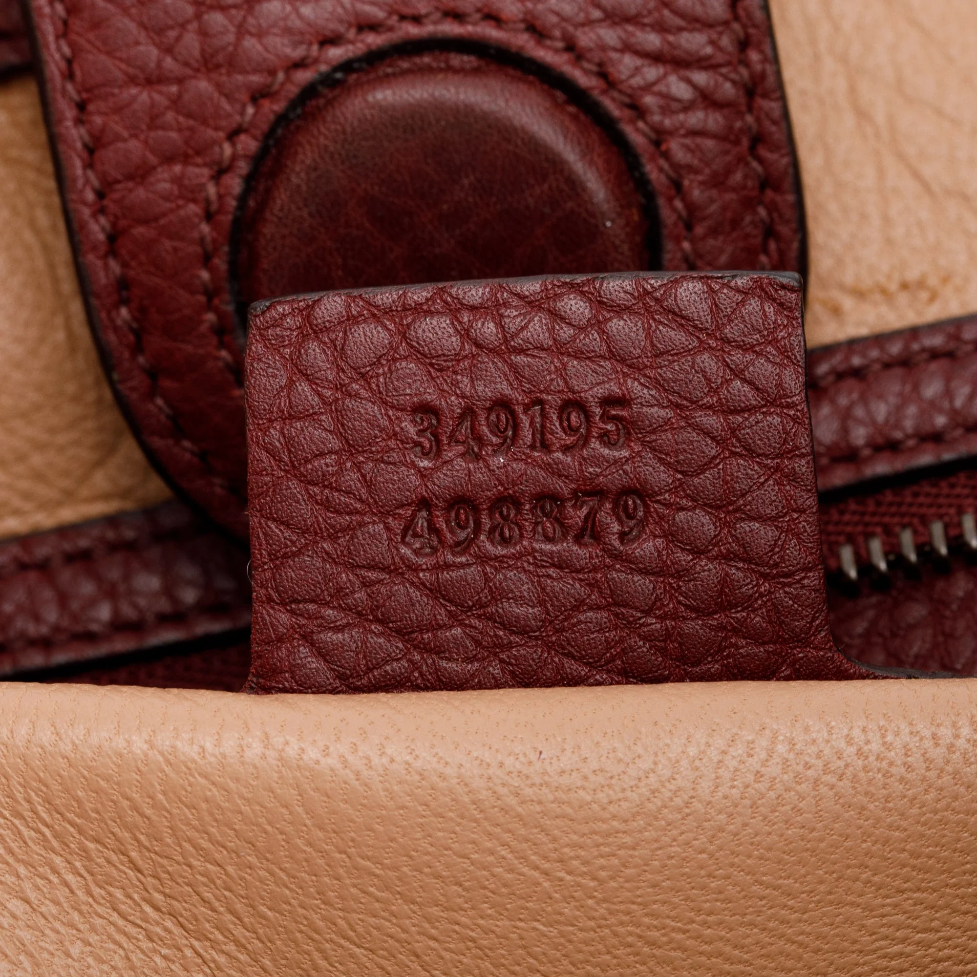 Gucci Maroon Suede Bamboo Fringe Shopper Tote w/ Strap - Image 9