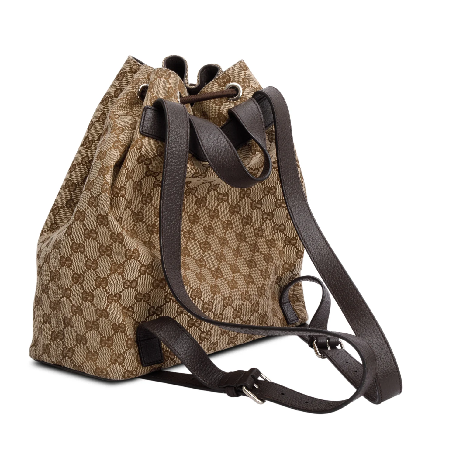 Gucci Monogram Dollar Calfskin O Drawstring Backpack - Image 5