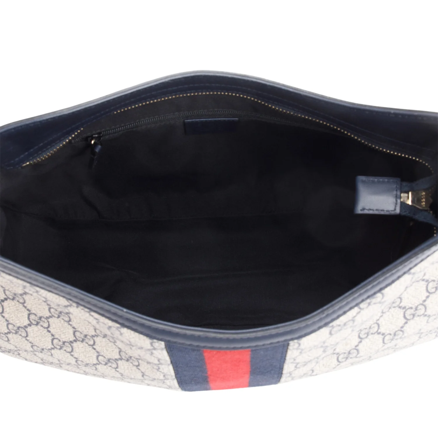 Gucci Navy GG Supreme Web Sherry Medium Shoulder Bag - Image 8