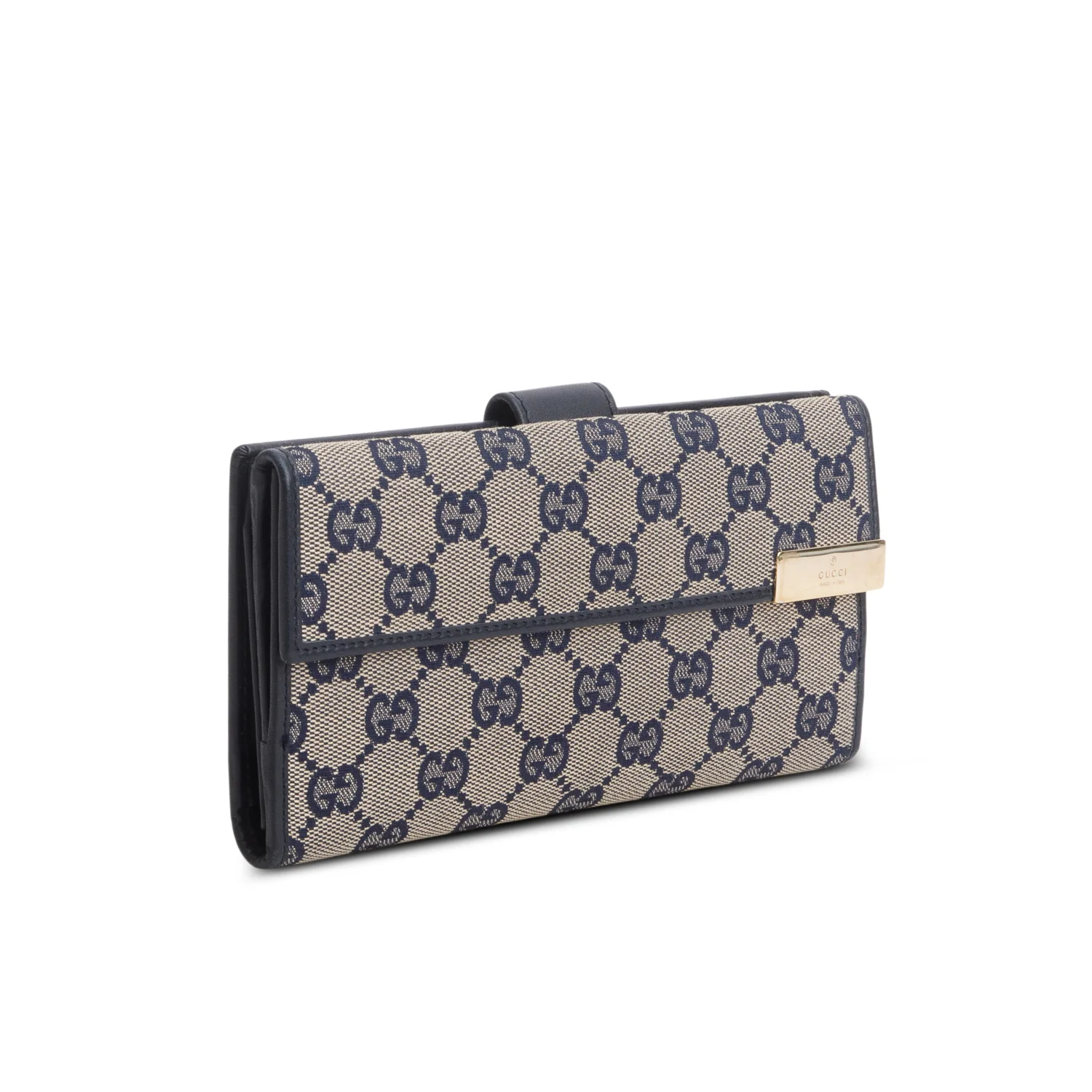 Gucci Navy Monogram Continental Wallet - Image 2