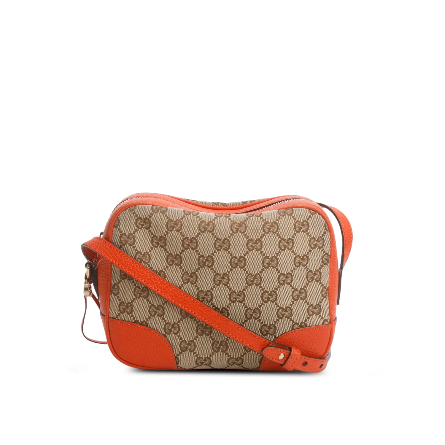Gucci Orange Monogram Mini Bree Camera Bag