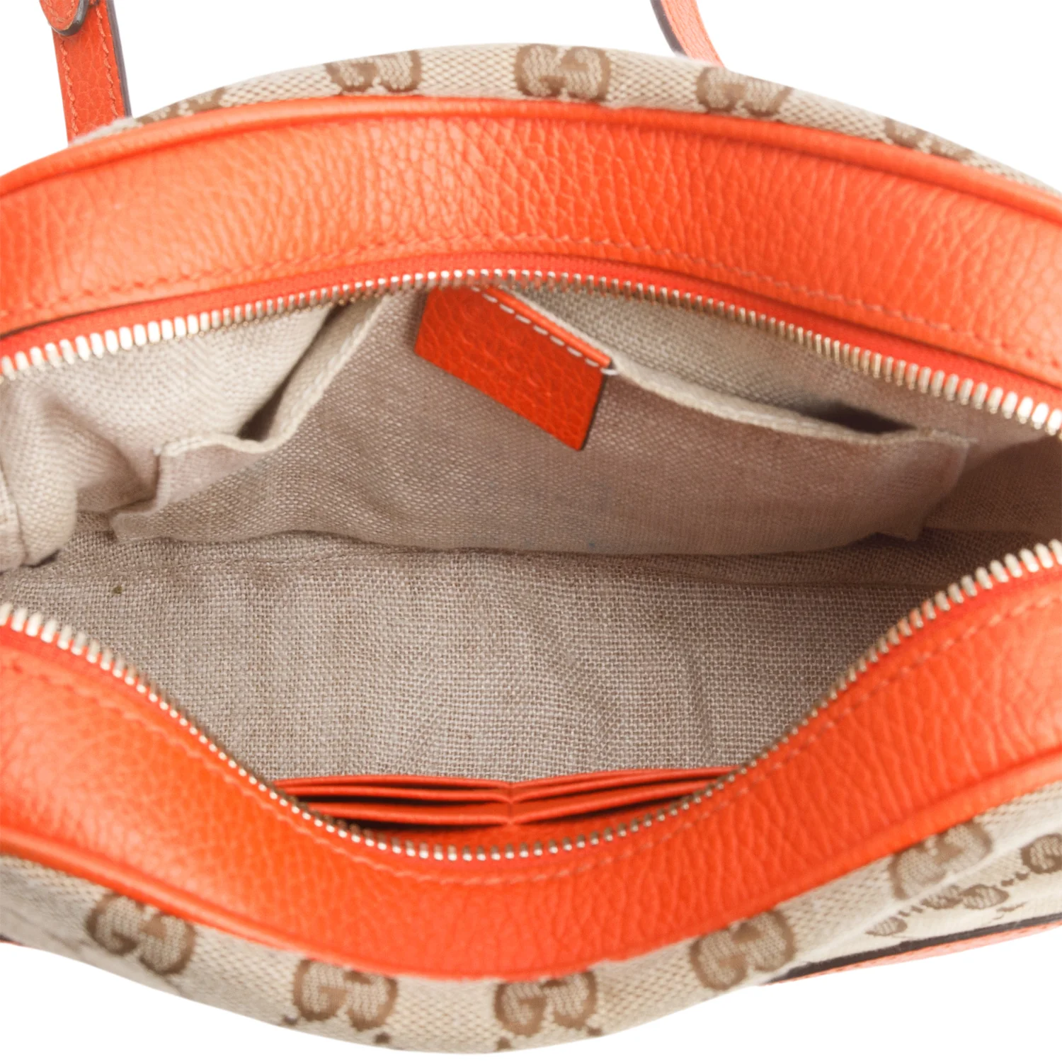 Gucci Orange Monogram Mini Bree Camera Bag - Image 8