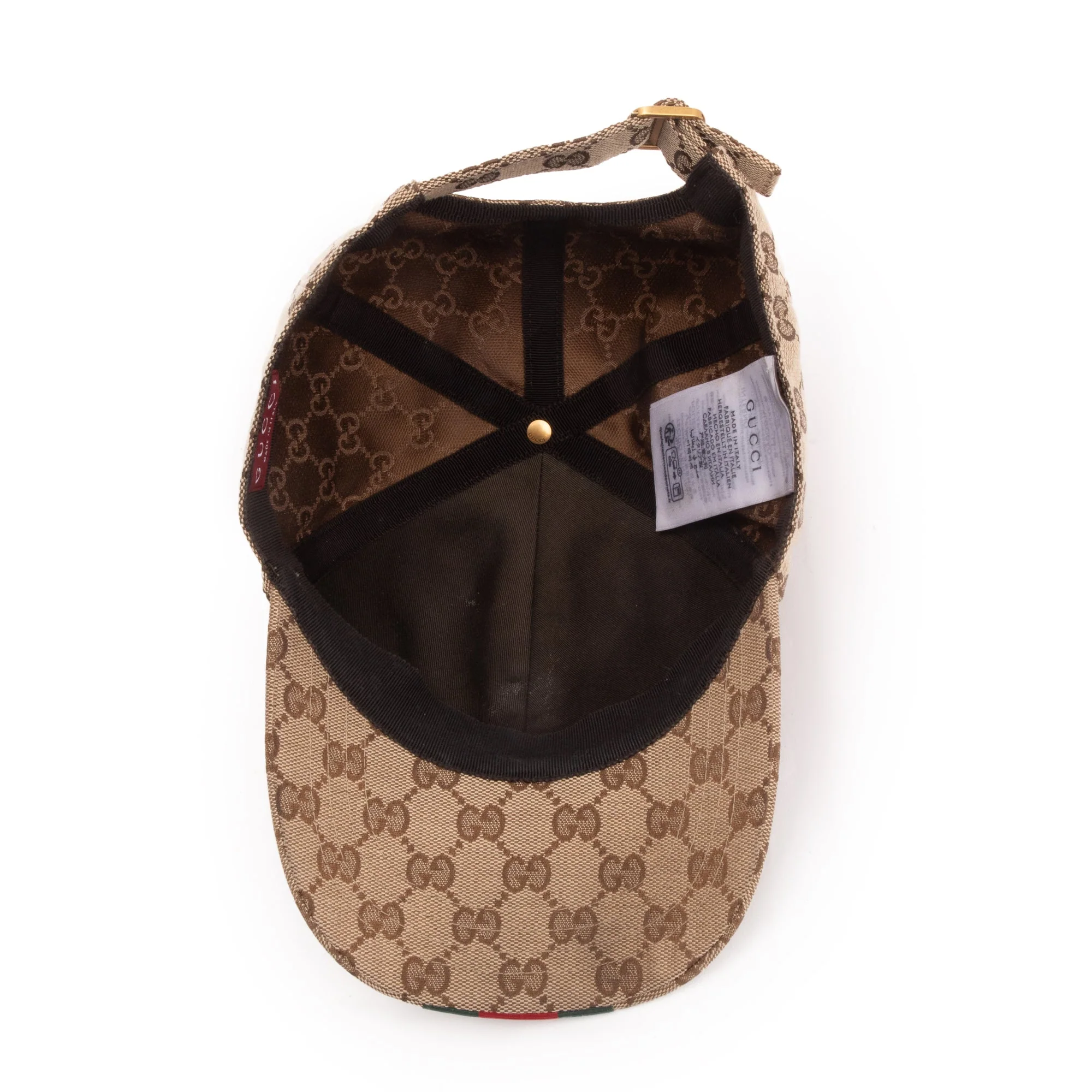 Gucci Original GG Canvas Baseball Hat with Web, Size XL 60 - Image 4