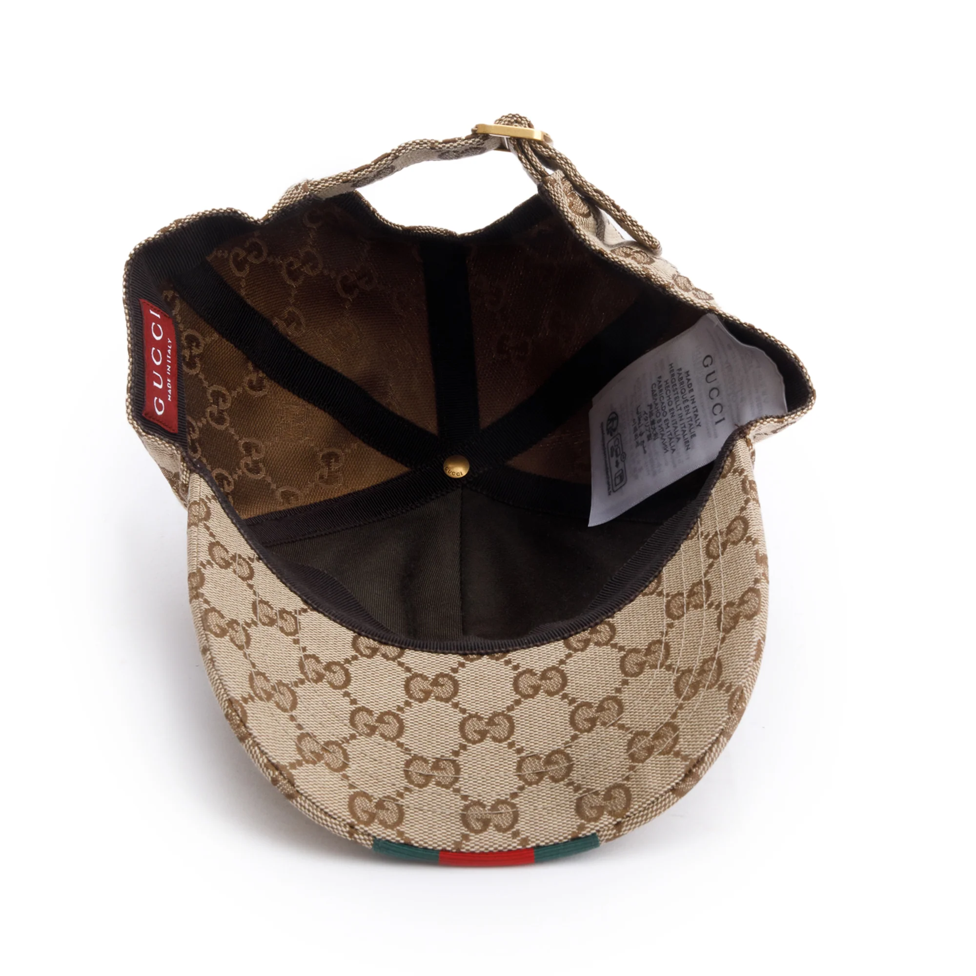 Gucci Original GG Canvas Baseball Hat with Web, Size XL 60 - Image 4