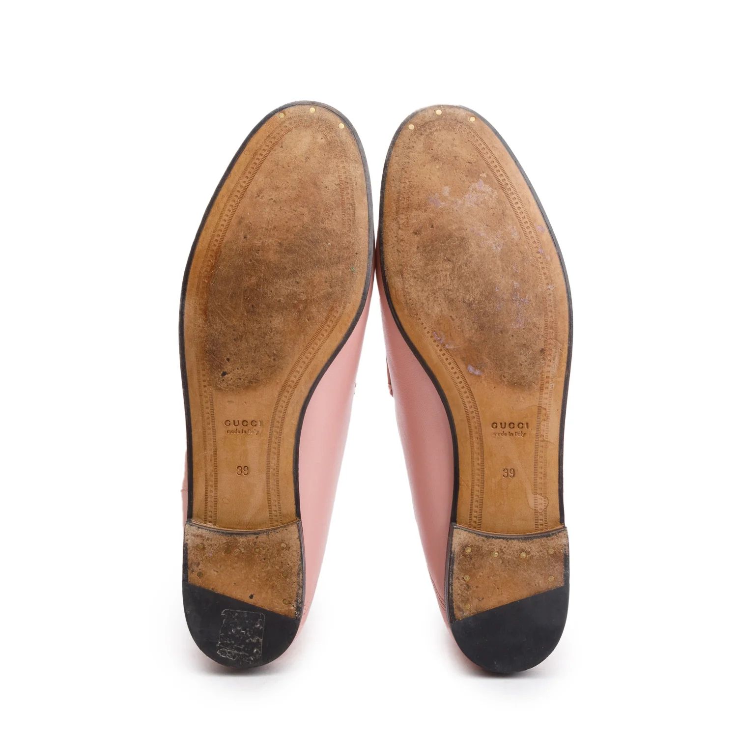 Gucci Pink Calfskin Leather Horsebit Accent Loafers, Size 39 w/ Box - Image 6