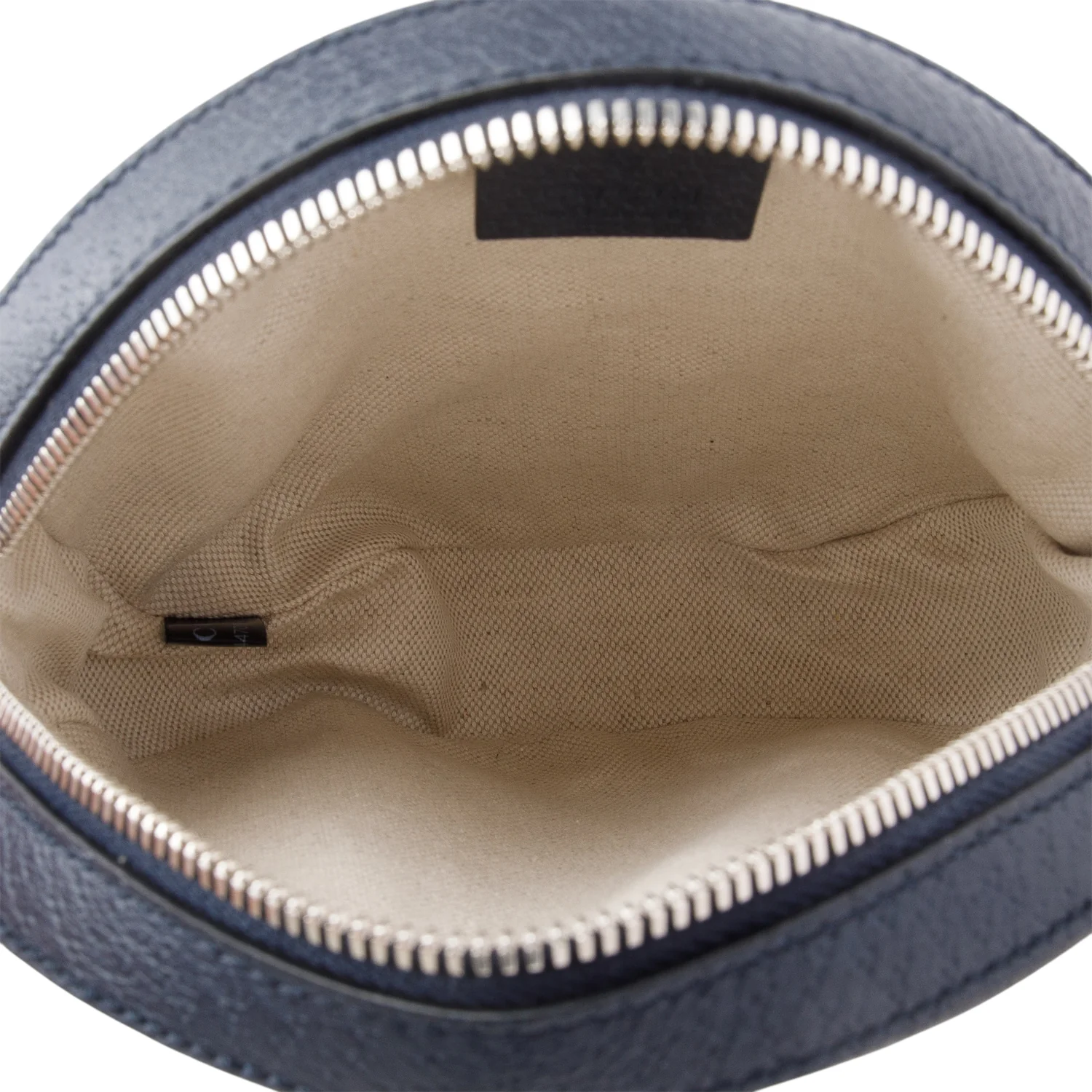 Gucci Pink GG Canvas Navy Leather Mini Round Crossbody Bag - Image 8