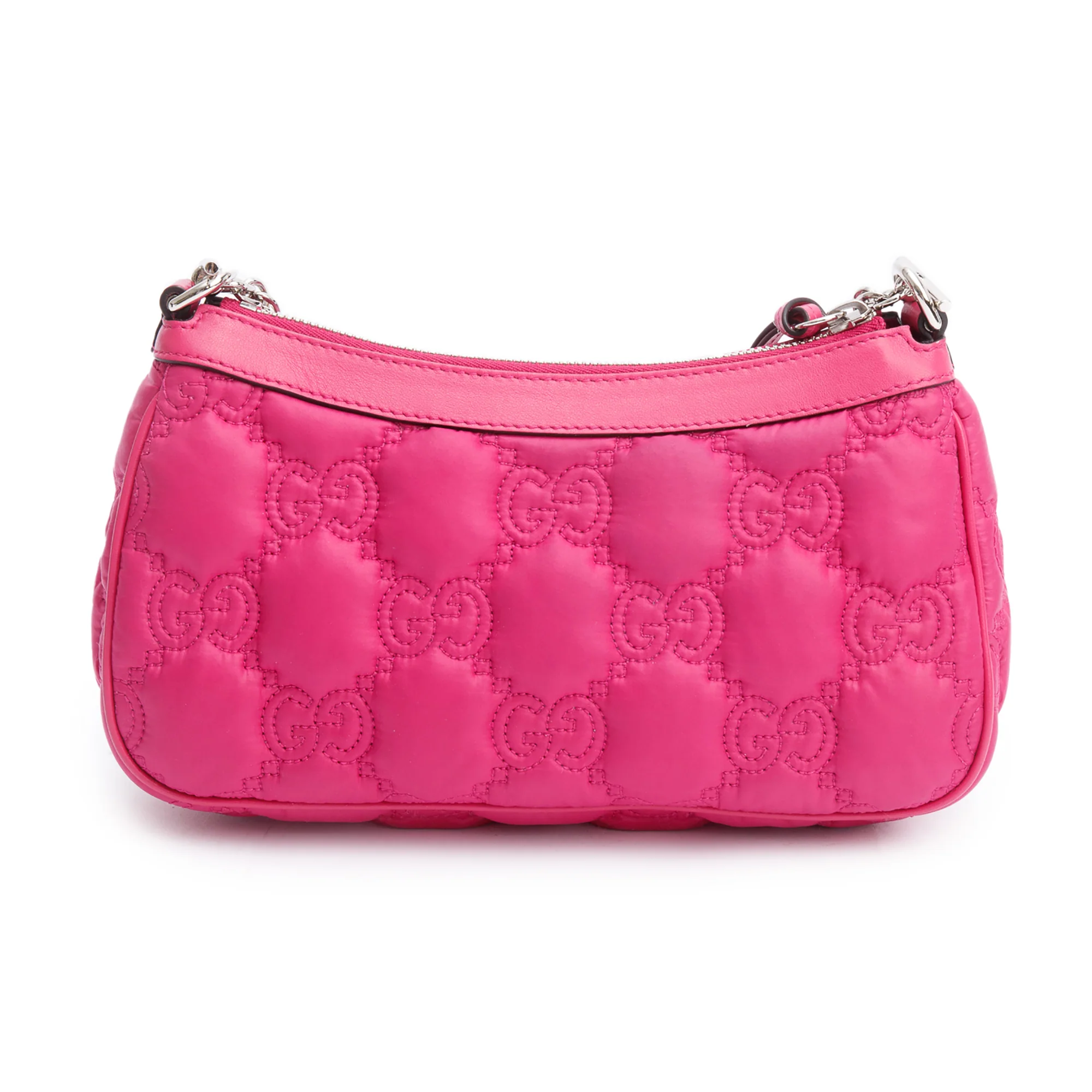 Gucci Pink GG Quilted Matelasse Leather Small Chain Shoulder Bag w/ Strap & Box - Image 6