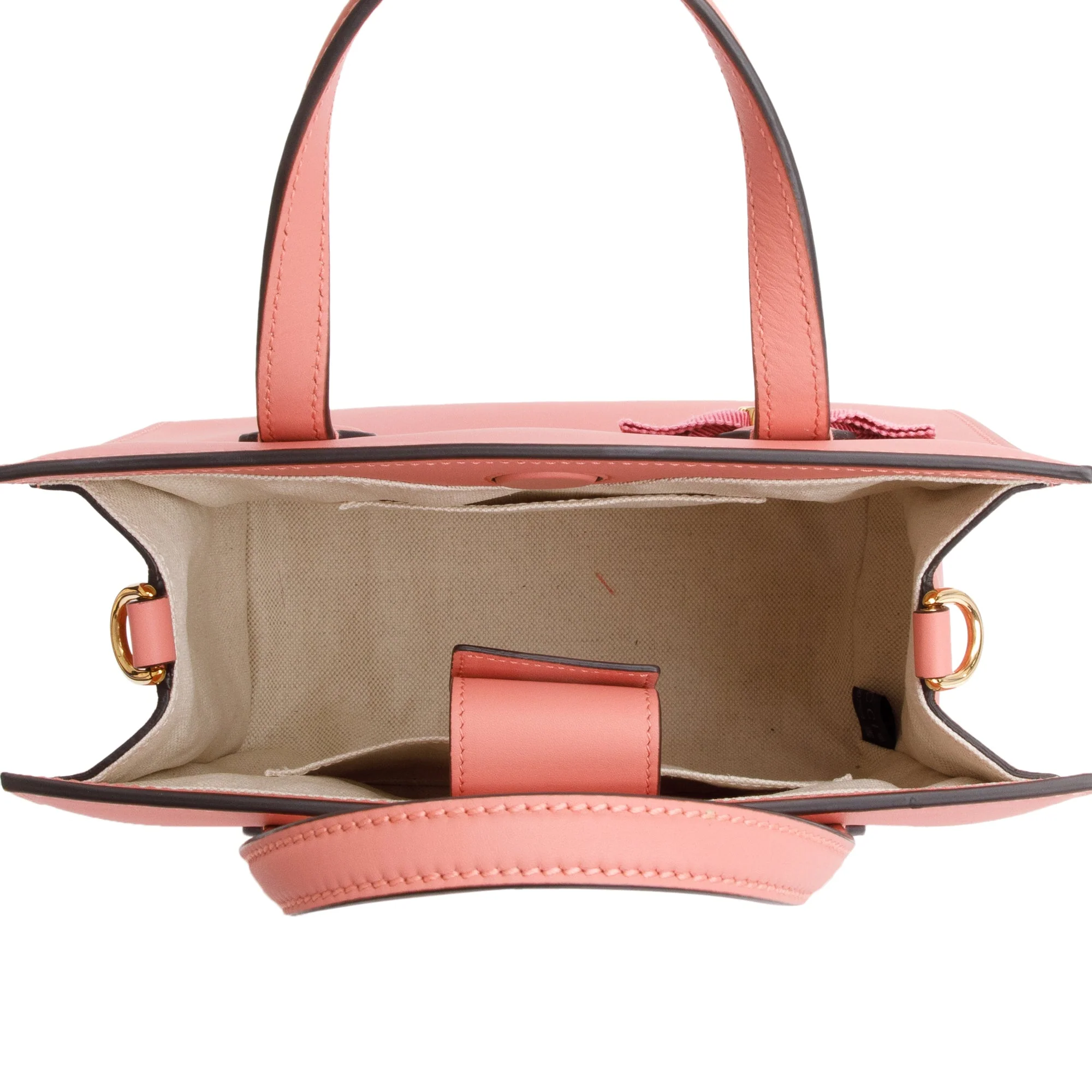 Gucci Pink Leather GG Ribbon Tote - Image 7