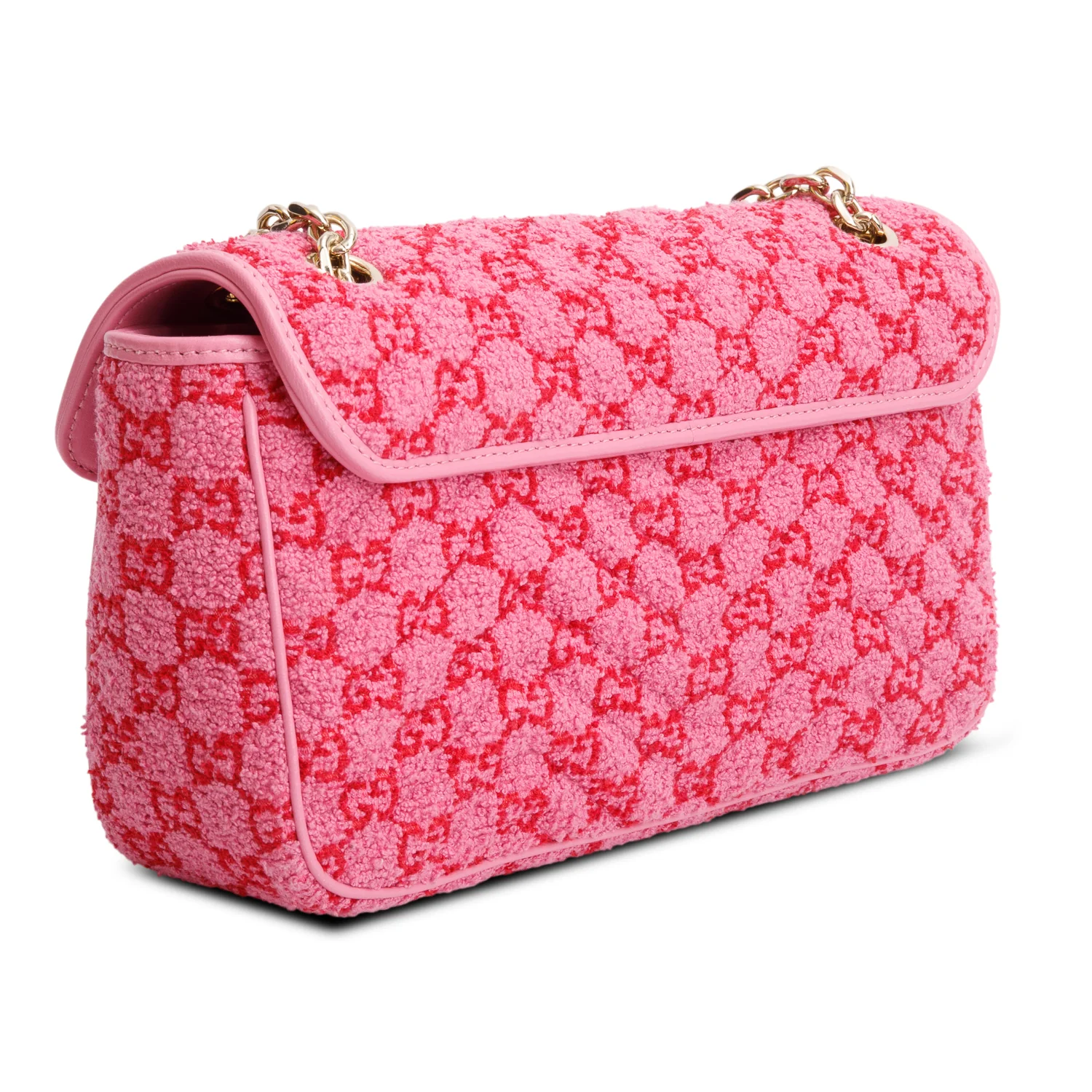 Gucci Pink Monogram Matelasse GG Marmont Boucle Medium Shoulder Bag w/ Box - Image 7