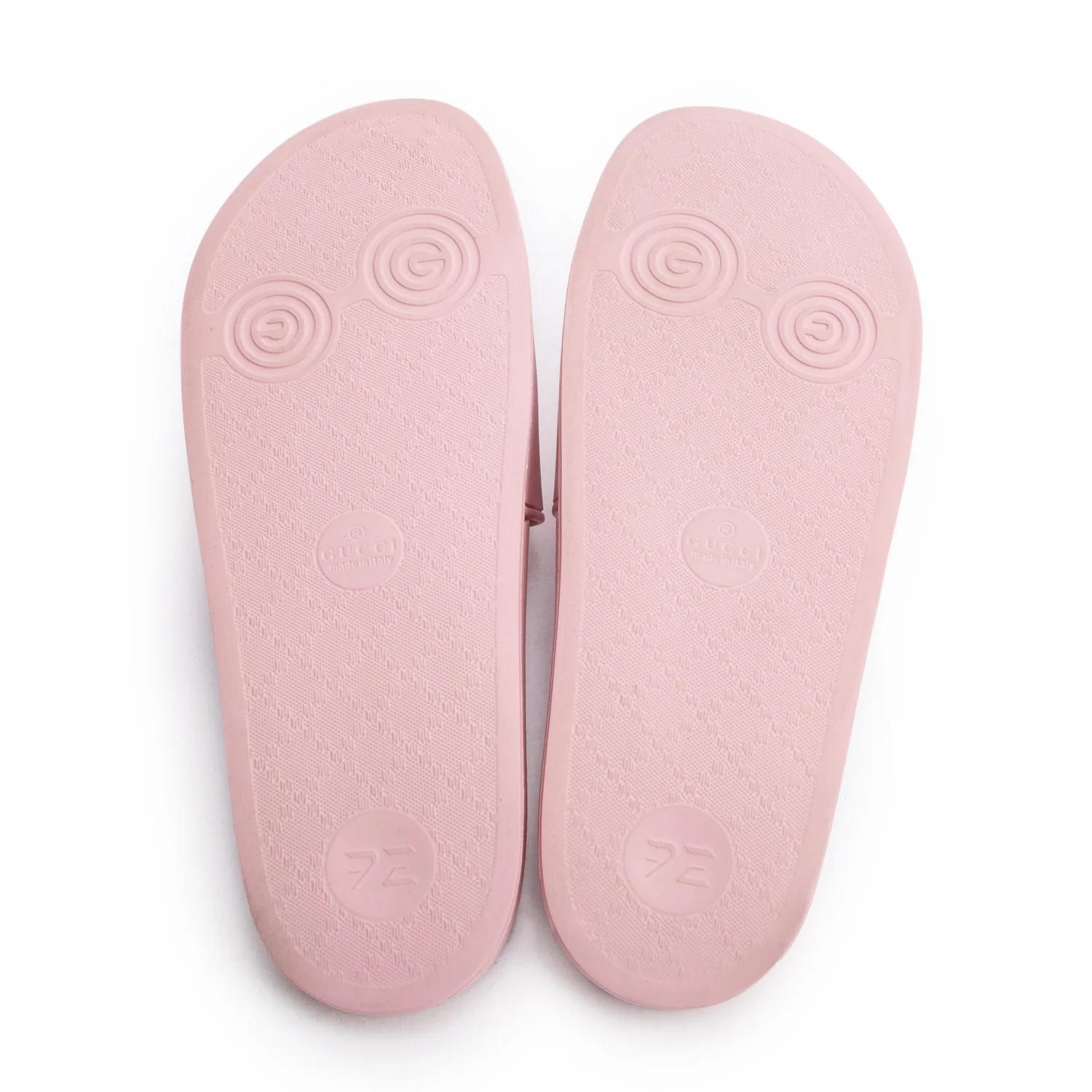 Gucci Pink Rubber Interlocking G Logo Slides , Size 11 w/ Box - Image 5