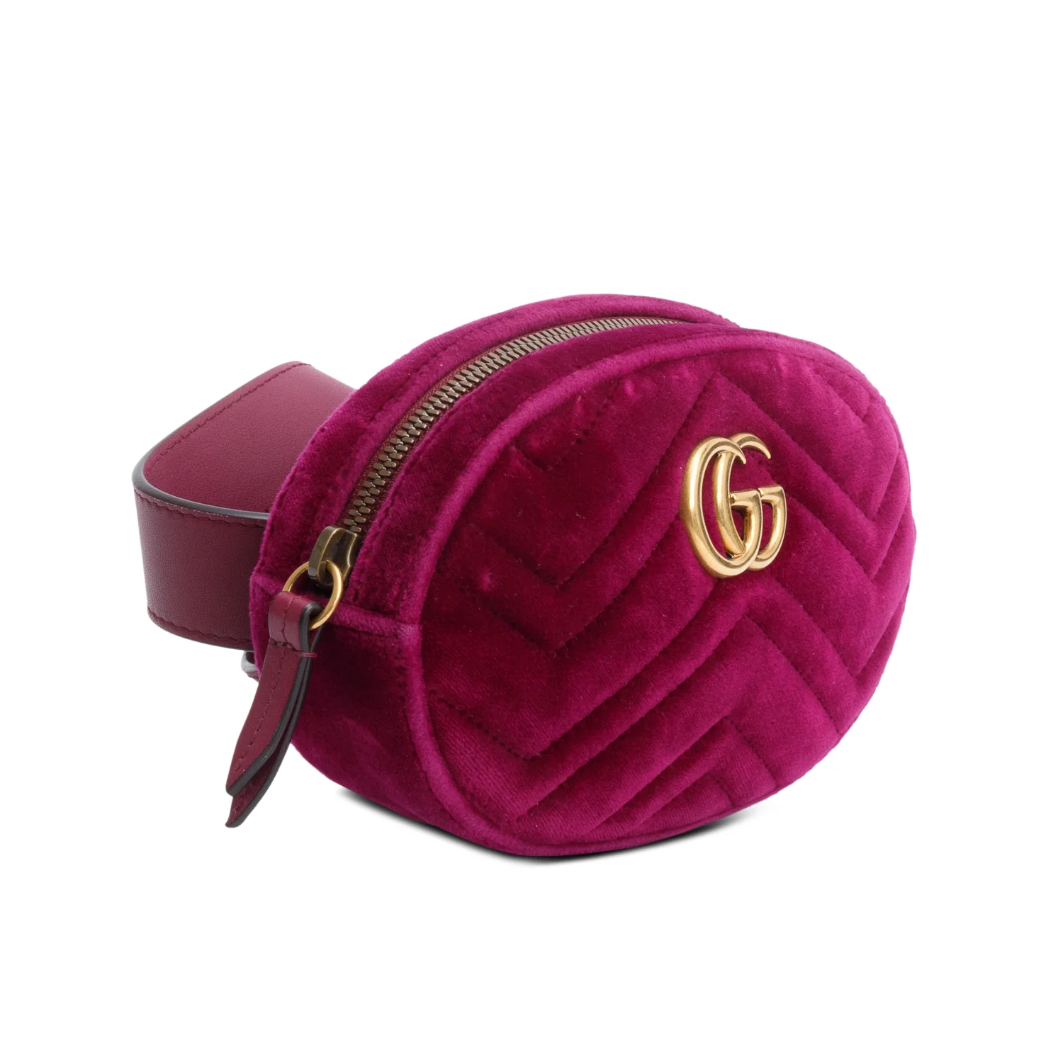 Gucci Purple Velvet Marmont Waist Bag 75 - Image 2