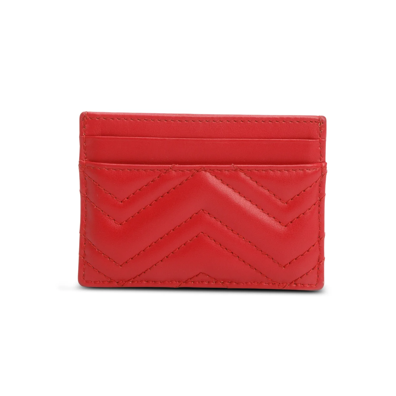 Gucci Red GG Marmont Card Case - Image 3