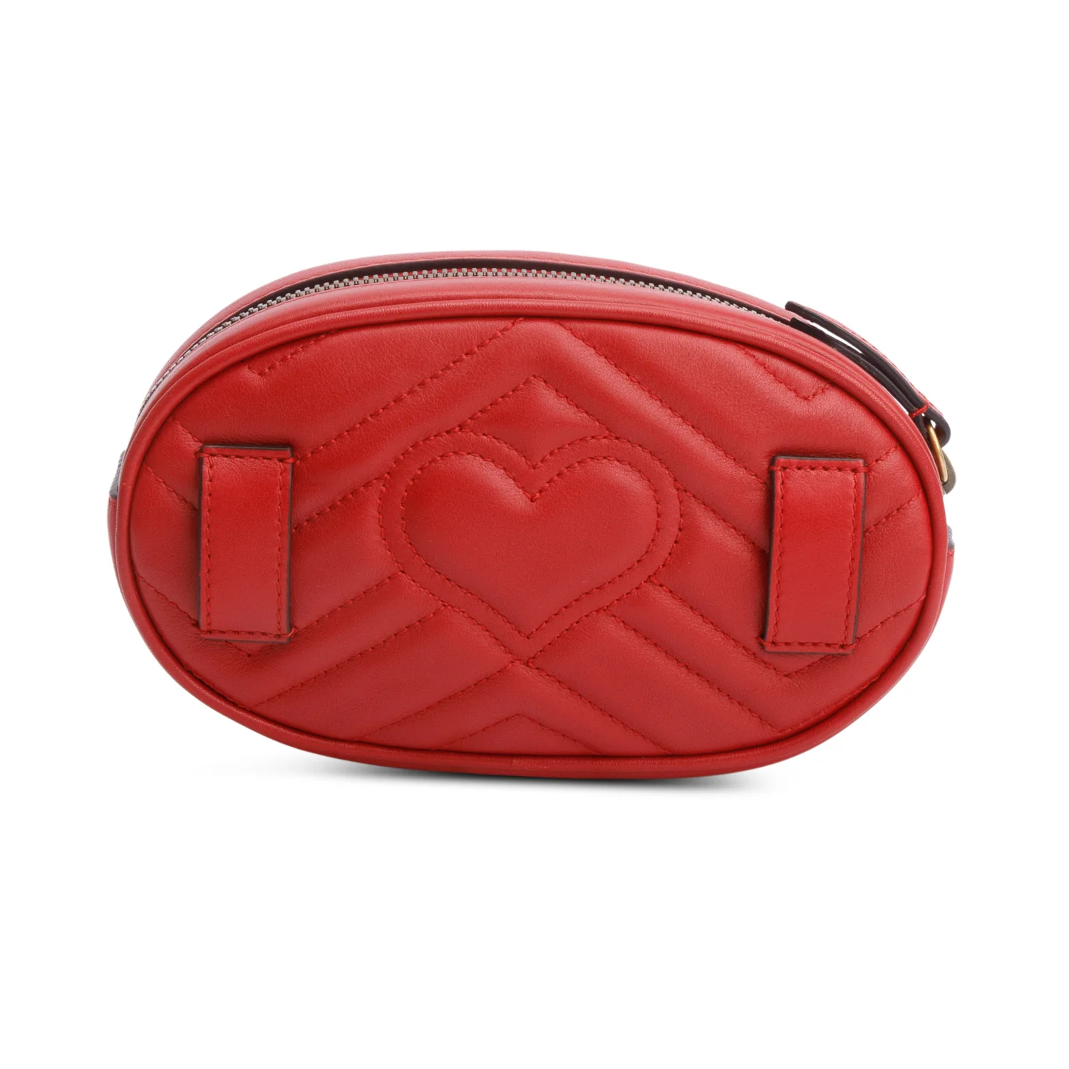 Gucci Red GG Marmont Matelasse Leather Belt Bag, Size 85 w/ Box - Image 5