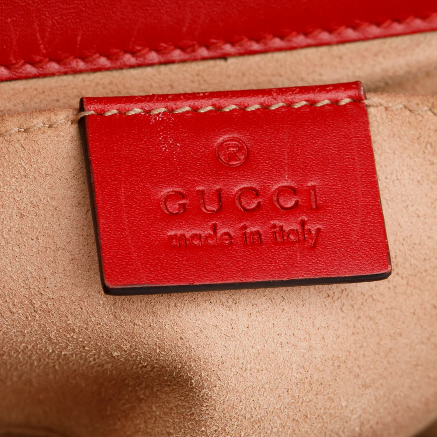 Gucci Red Leather Guccissima Small Padlock Shoulder Bag w/ Box - Image 10