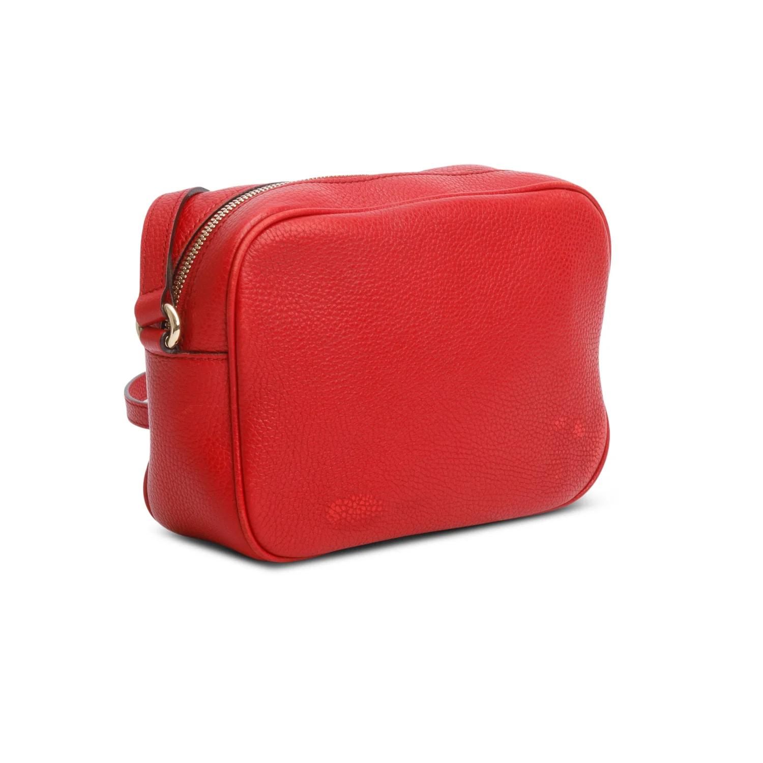 Gucci Red Pebbled Calfskin Leather Small Soho Disco Bag - Image 6