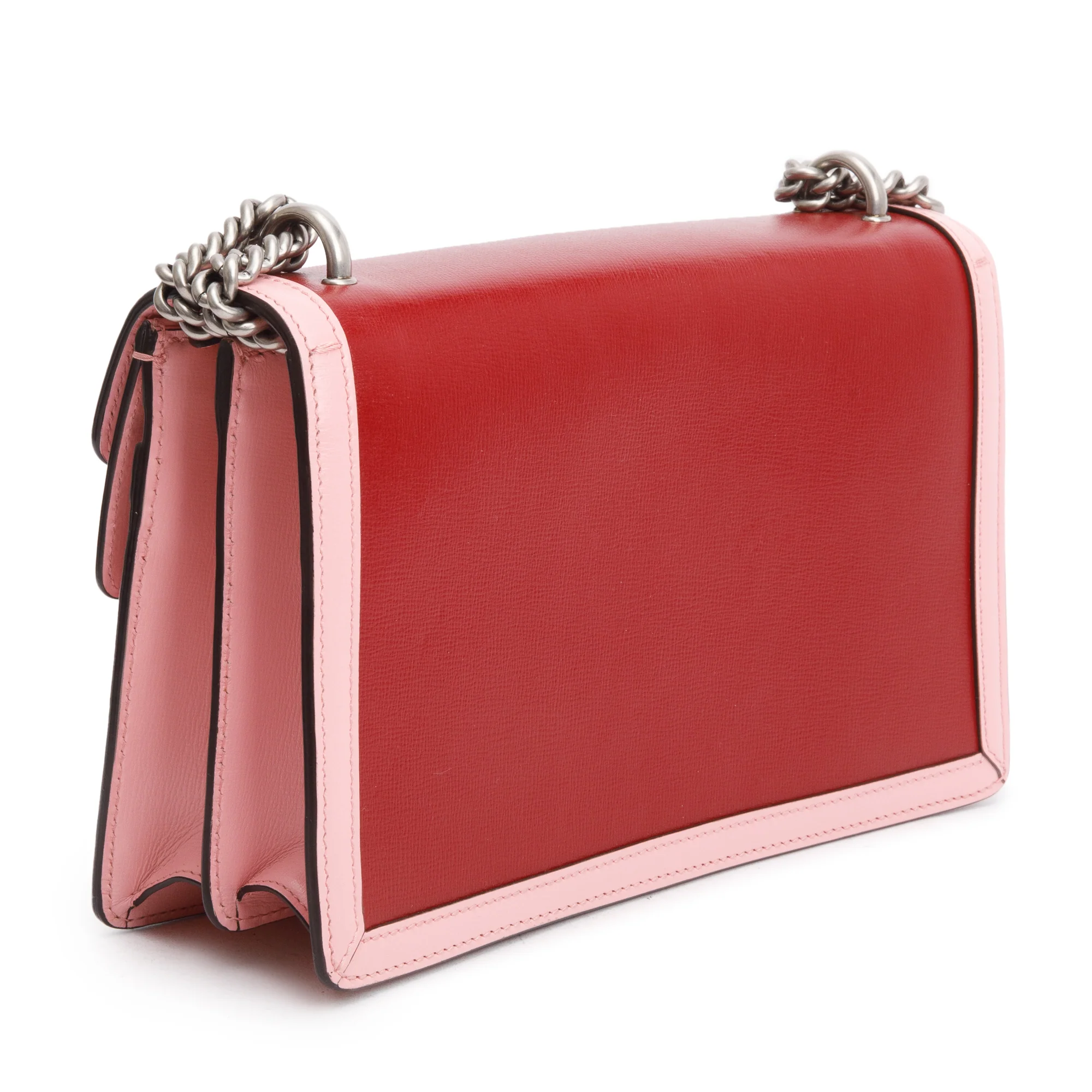 Gucci Red/Pink Bicolor Calfskin Leather Small Dionysus Shoulder Bag - Image 5